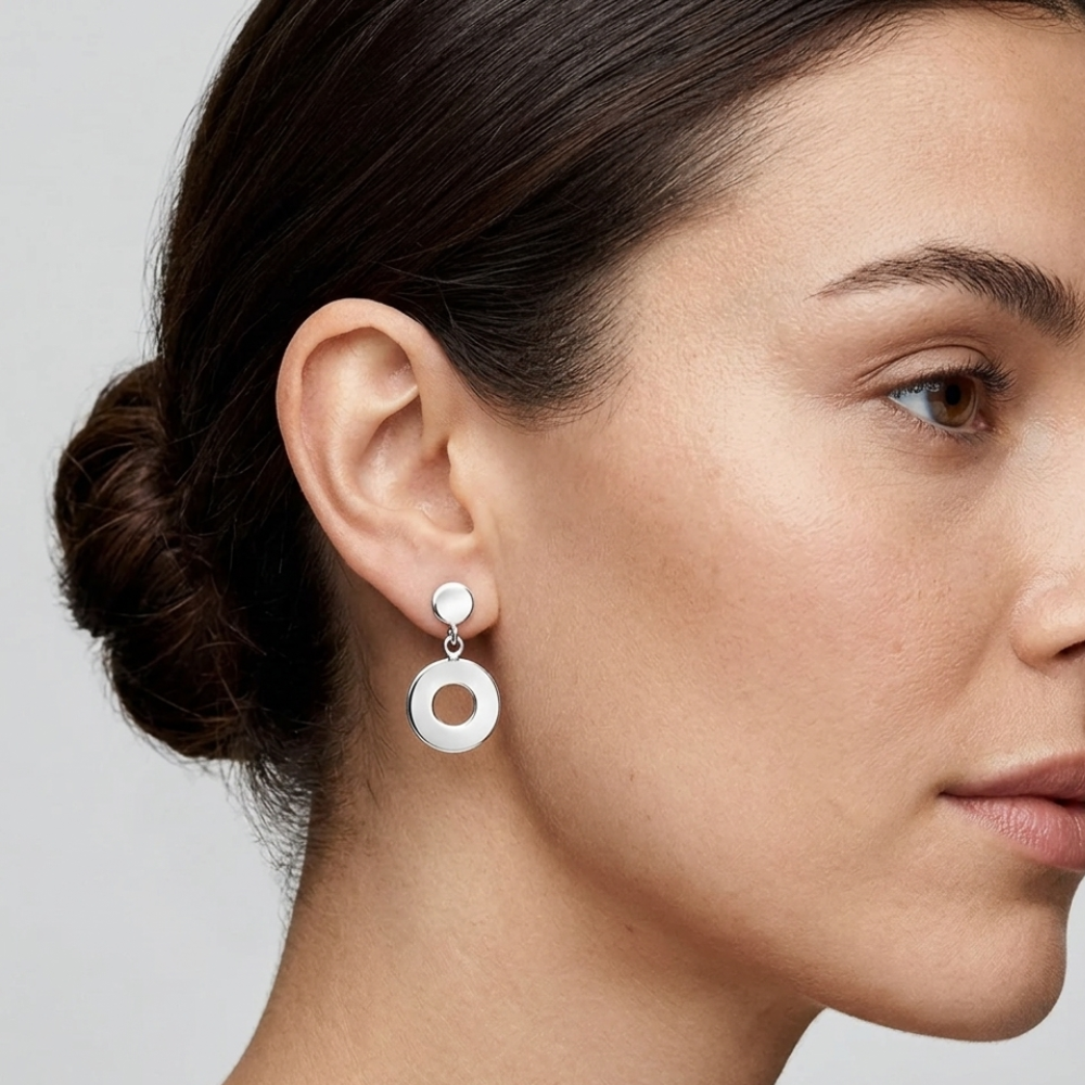 Aros Colgantes Doble C rculo-3