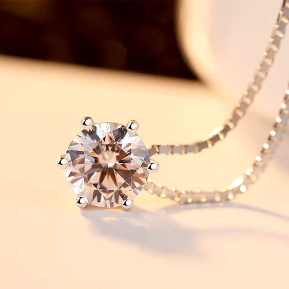 Collar Plata Punto De Luz Circon de 10 mm-3