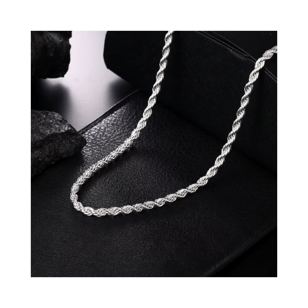 Cadena Tourbillon Acero Plateada 4 mm 55cm-5