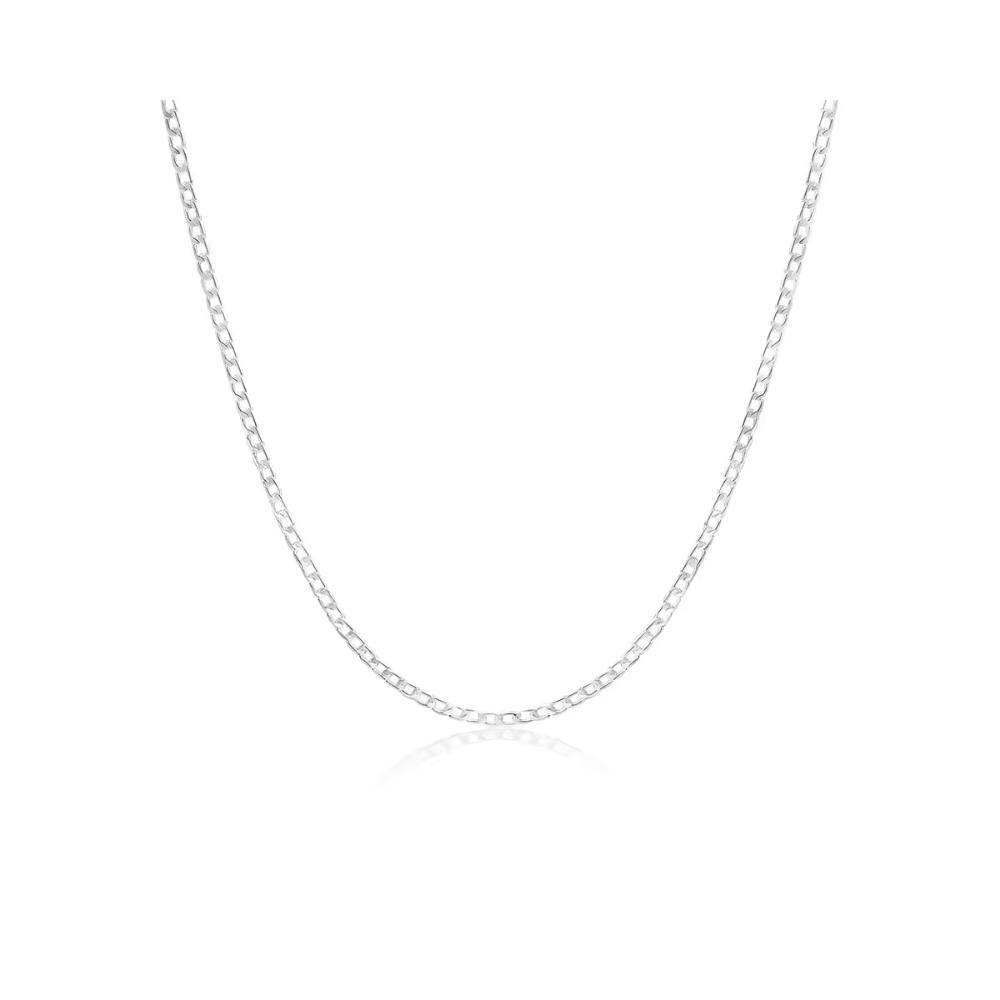 Cadena Grumet Plateada 6 mm 60cm-0