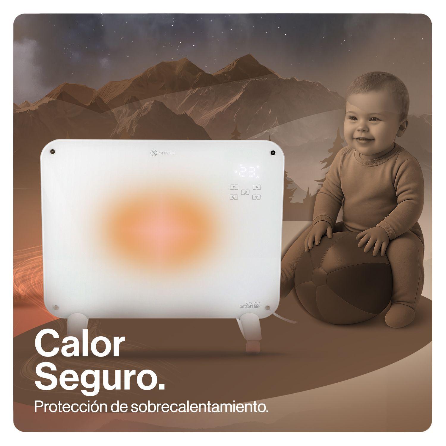 Calefactor Eléctrico Mural De Cristal (2 Unidades) 1000 W Wi-Fi-2