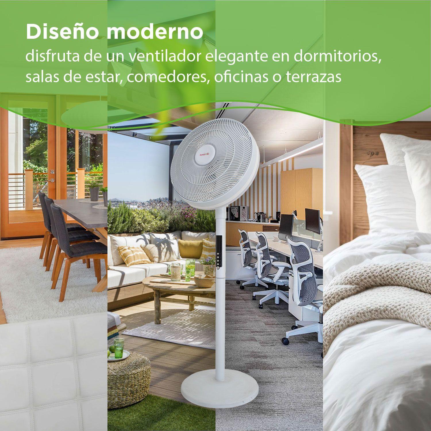 Ventilador de Pedestal y Sobremesa con Luz LED 3 en 1-2