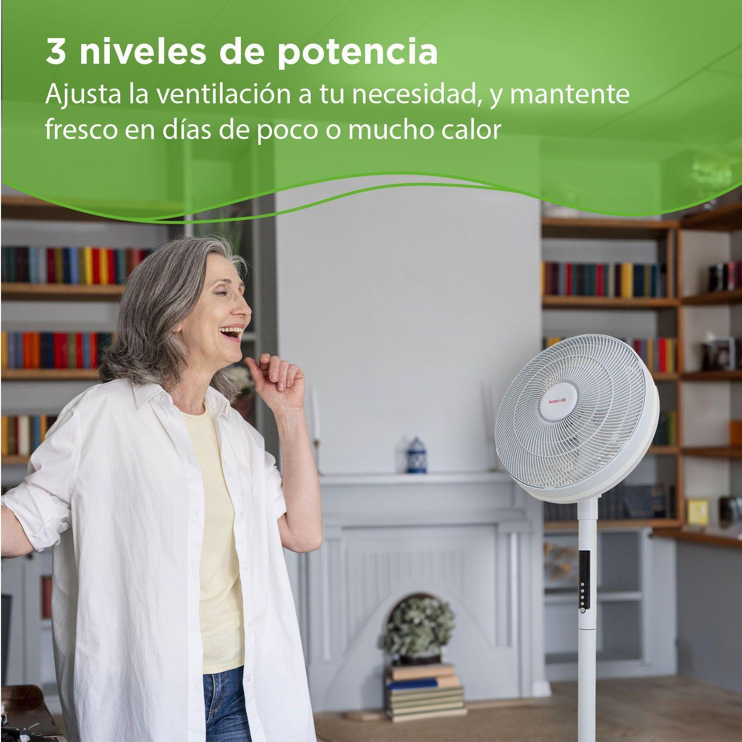 Ventilador de Pedestal y Sobremesa con Luz LED 3 en 1-3