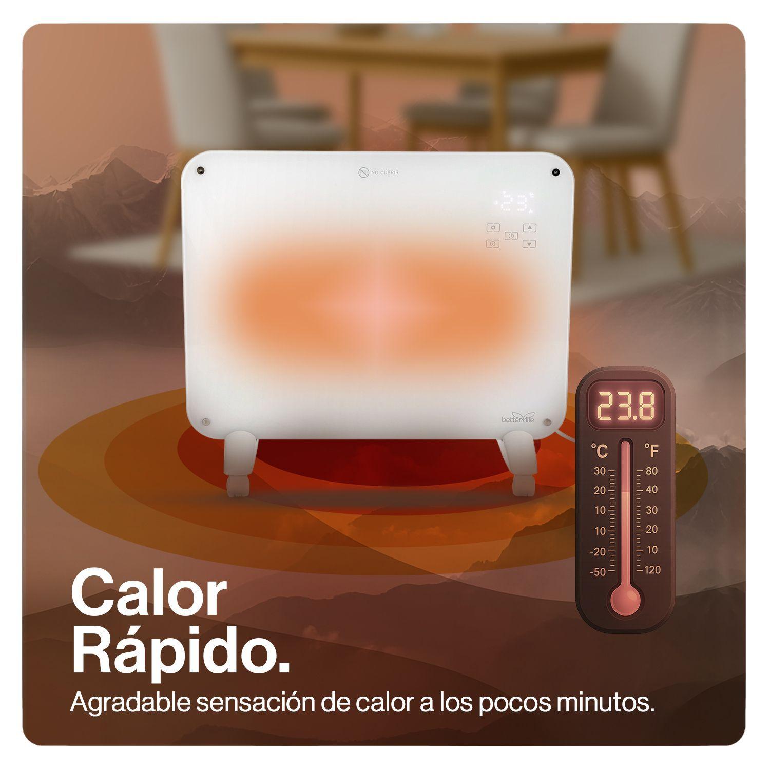 Calefactor Mural De Cristal Wi-Fi 1000W Betterlife-3