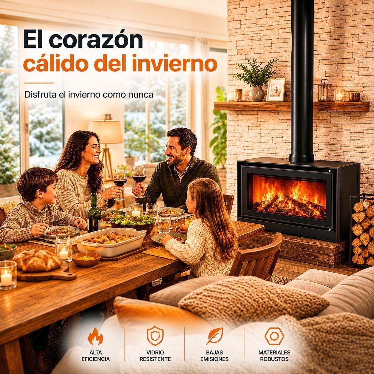 Estufa a Leña Betterlife BLWC13500-2