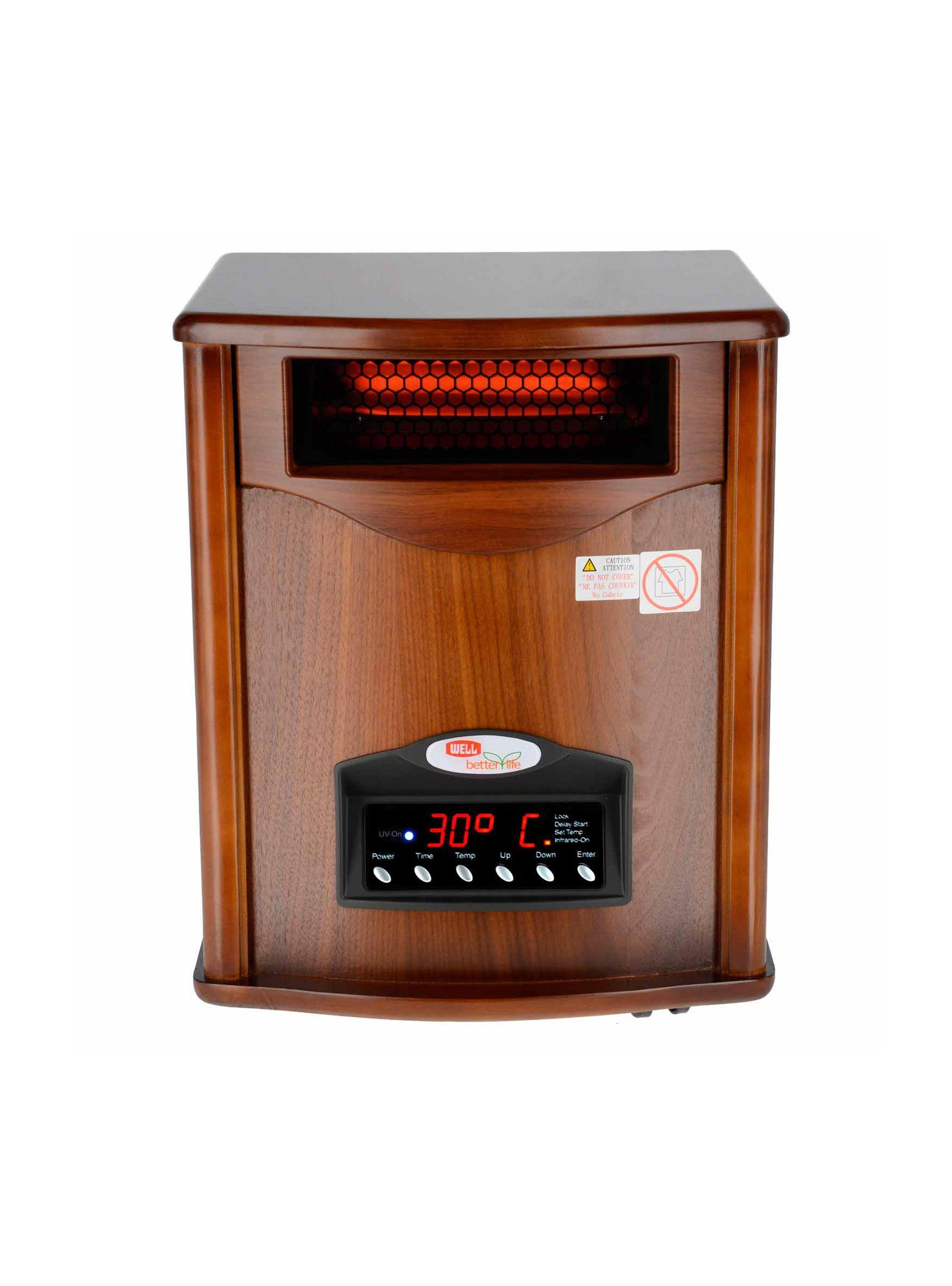 Estufa Eléctrica Infrarroja Madera UV 70 m2 WiFi-0