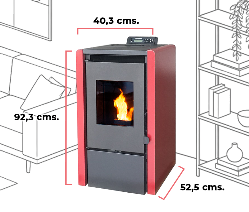 Estufa Pellet 6 2 Kw 100 M2 Wifi Burdeo Kit De Instalaci n-4