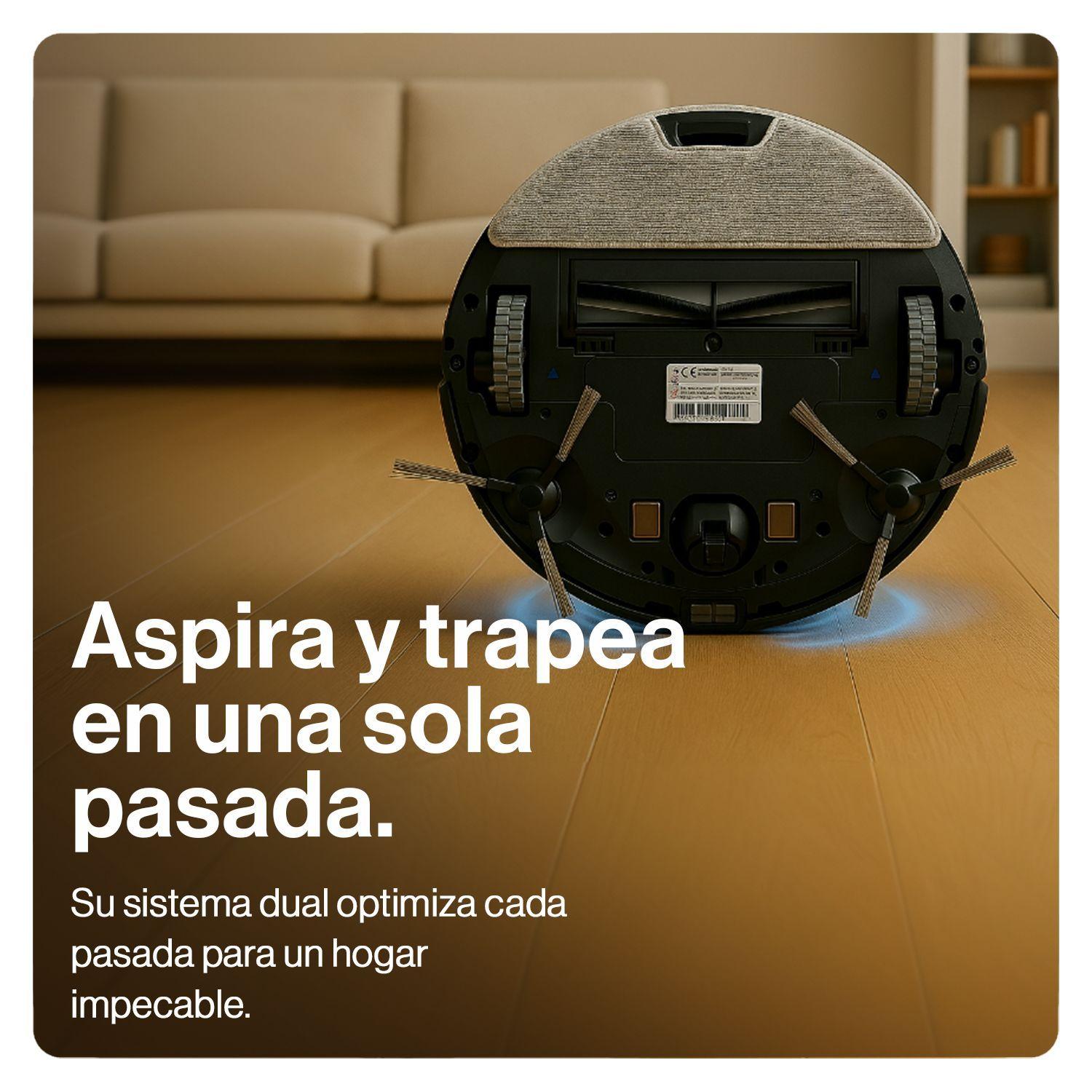 Robot Aspiradora y Trapeadora + Base Colectora + 3 Bolsas Polvo-2