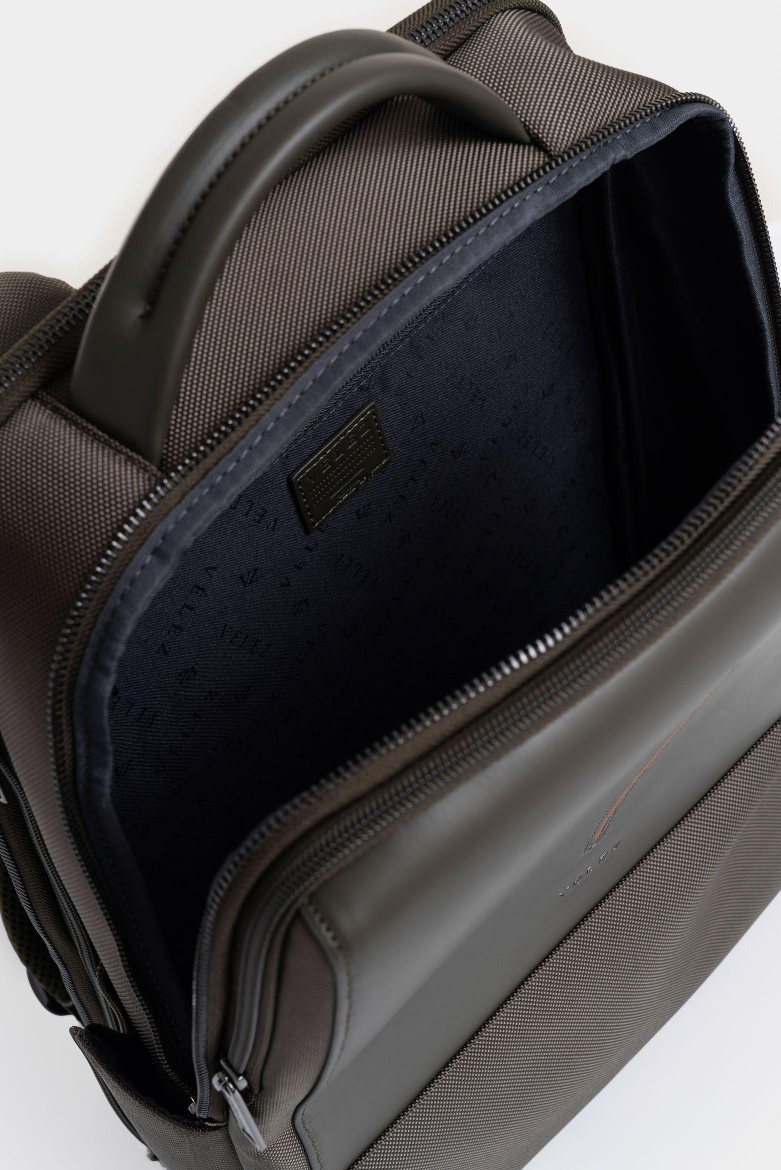 Vélez Mochila Oasis Lona Hombre Detalle Acento Verde Oliva-4