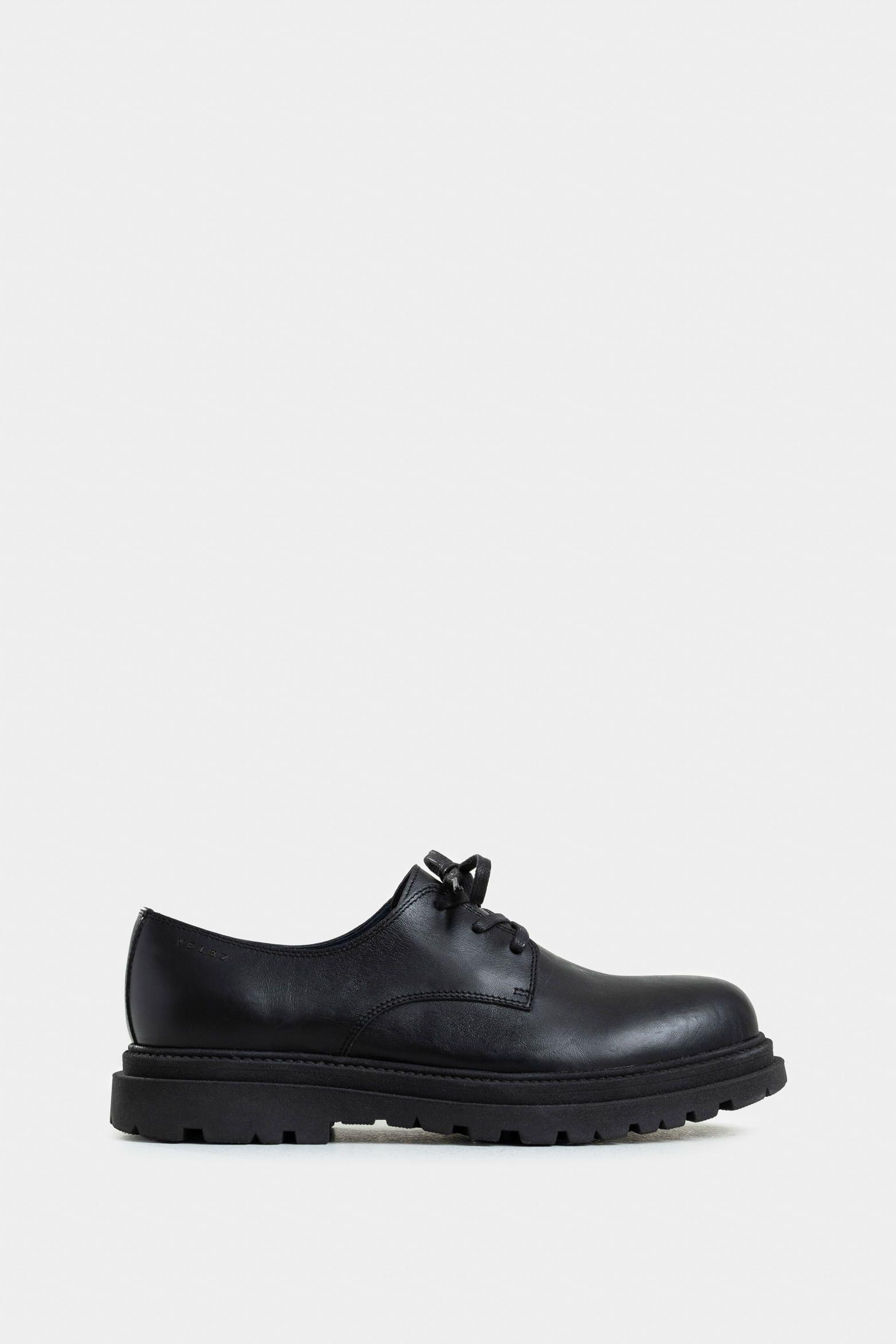 Vélez Zapatos Cordón Arezzo Cuero Hombre  Envejecido Negro-0