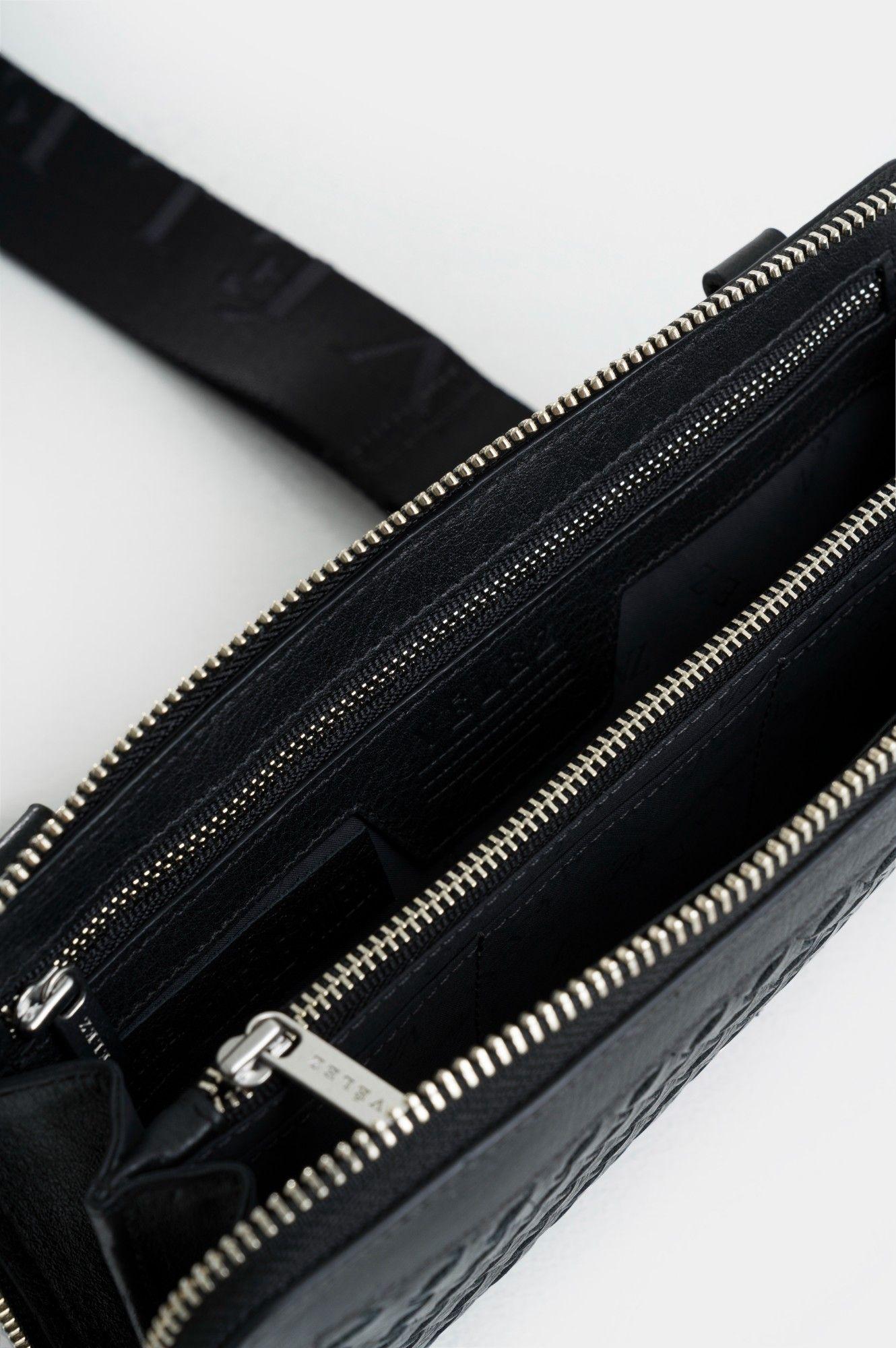Vélez Cartera Bandolera Elba Cuero Hombre Tejido Frontal-9