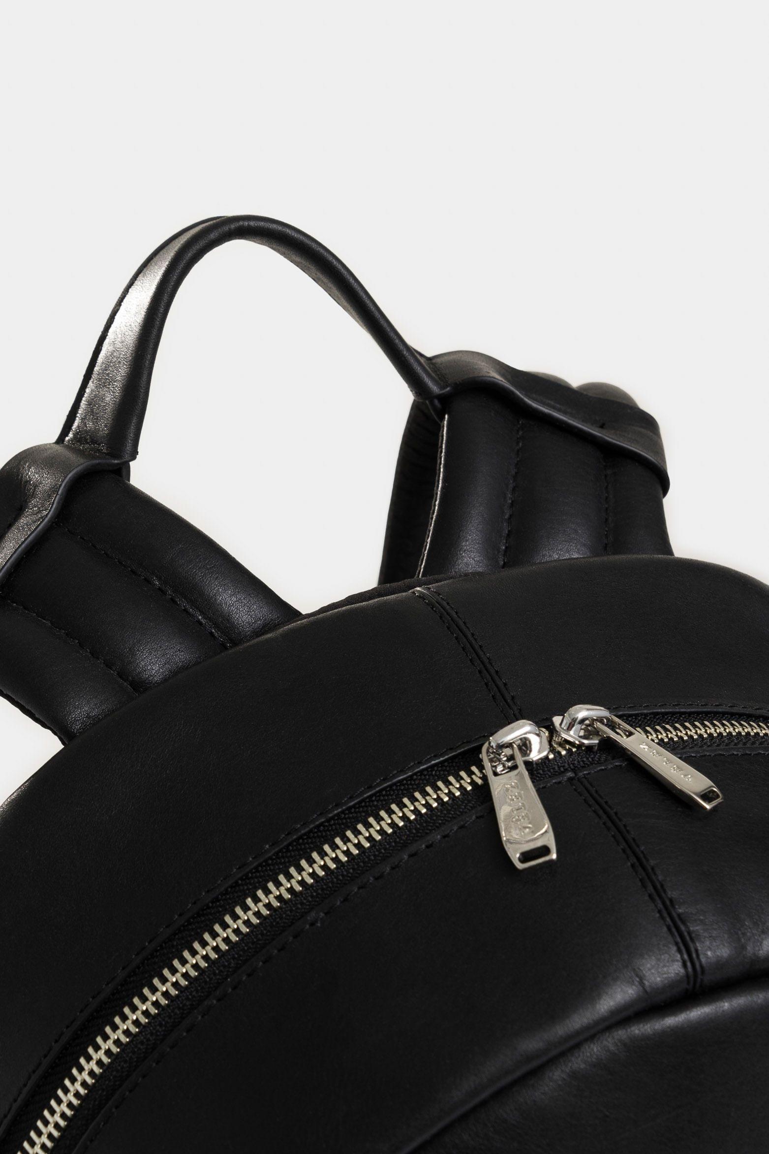 Morral Brumia de cuero para mujer estructurado negro-3