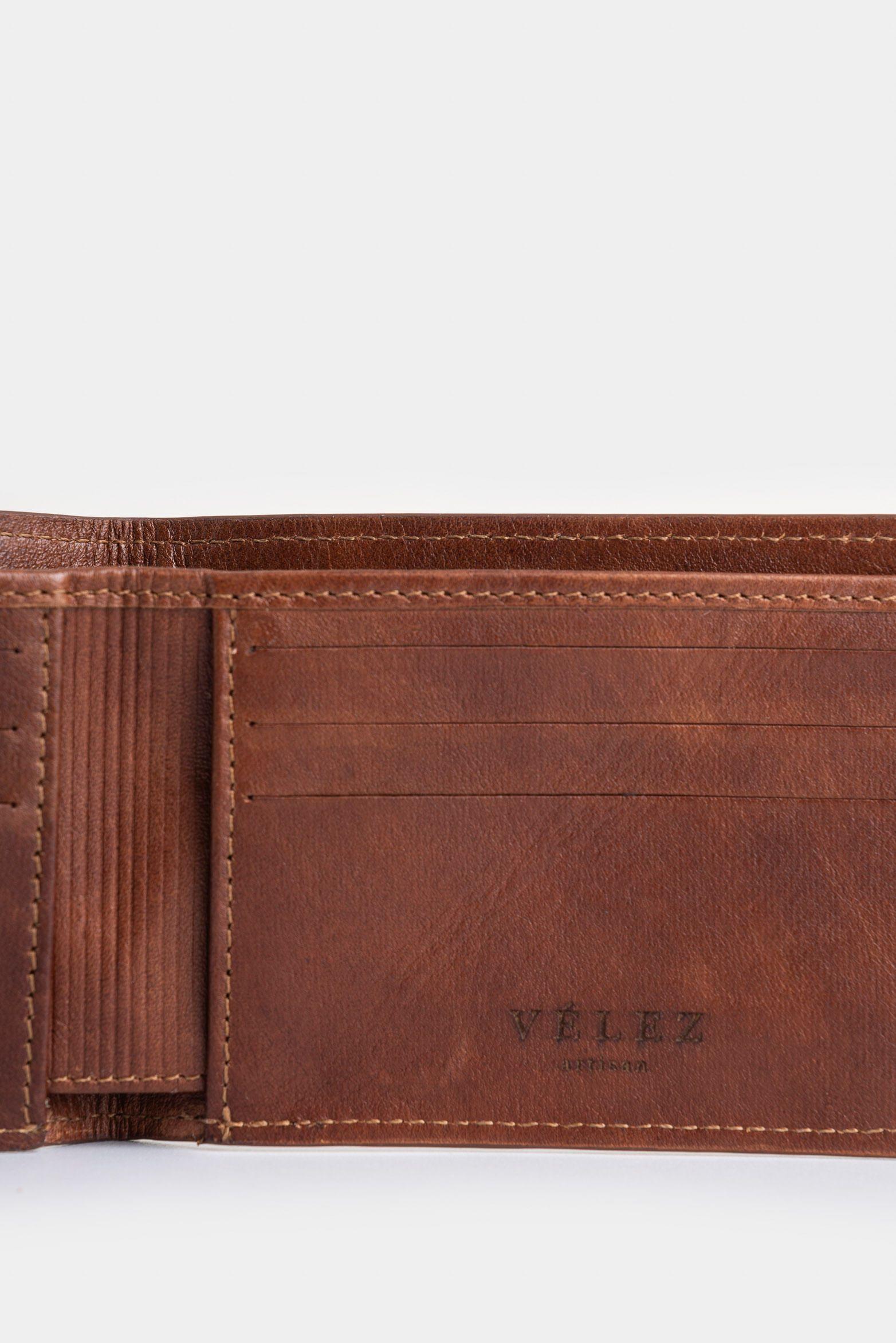 Billetera Hibiscus 2.0 de cuero para hombre diseño abejas miel-4