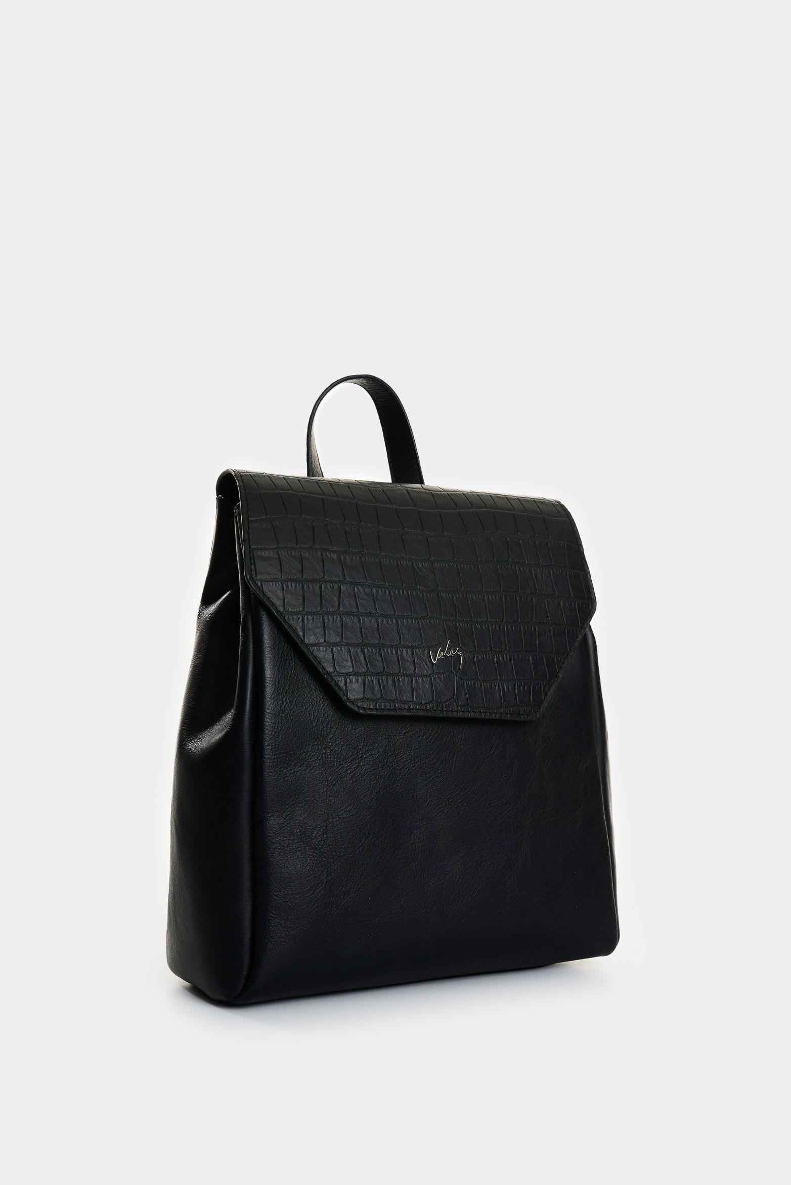 Vélez Morral Rosario De Cuero  Mujer Corte Hexagonal Negro-1