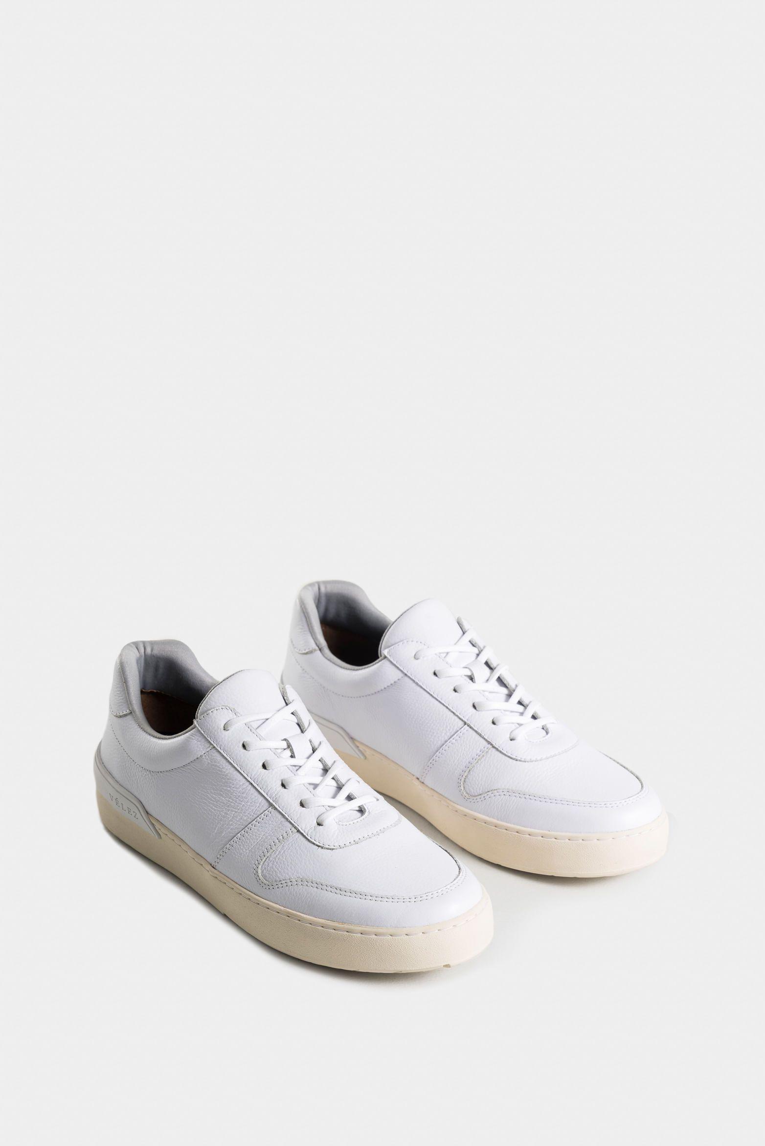 Tenis whited 2 de cuero para hombre cordón encerado blanco-1