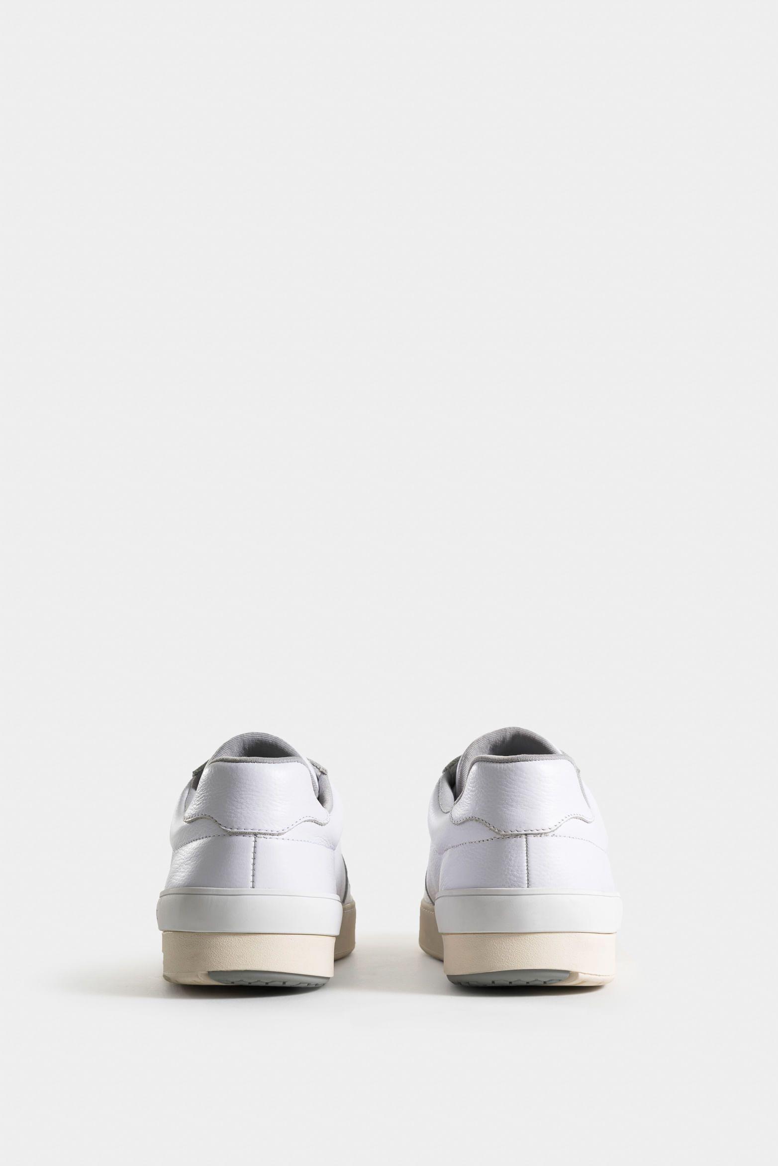 Tenis whited 2 de cuero para hombre cordón encerado blanco-2