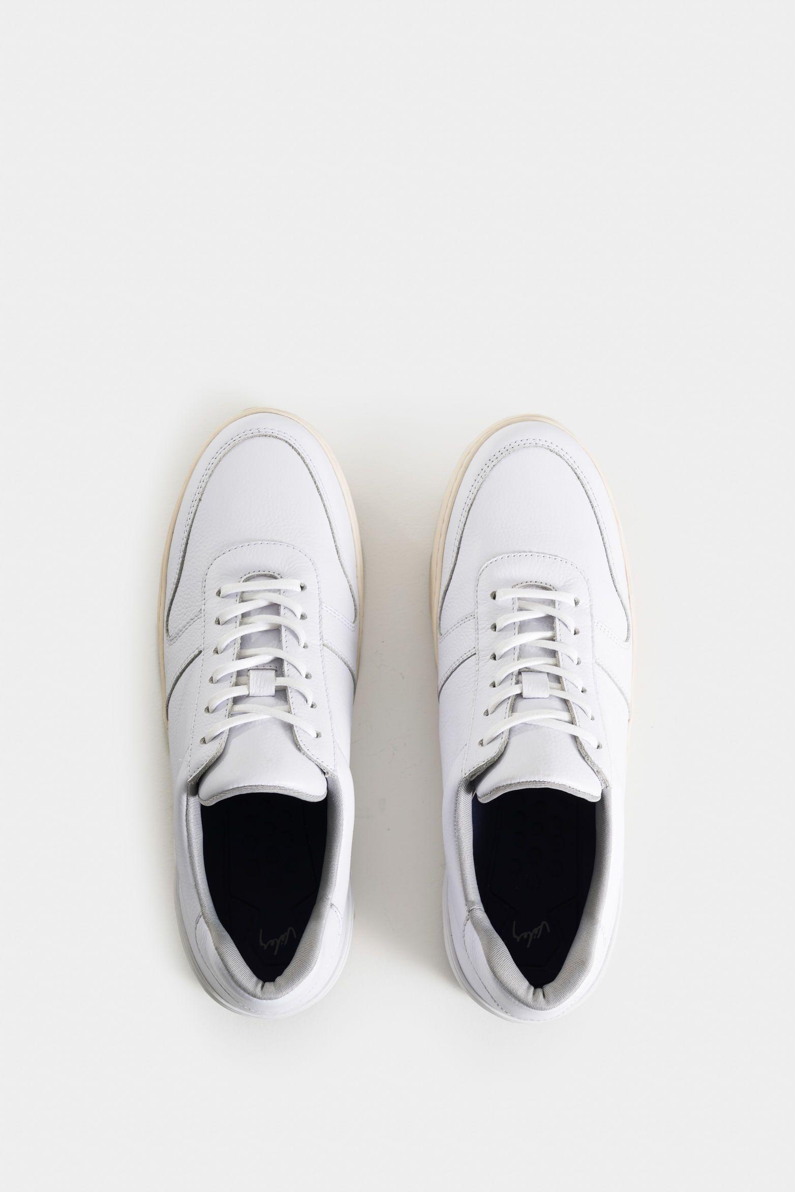 Tenis whited 2 de cuero para hombre cordón encerado blanco-3