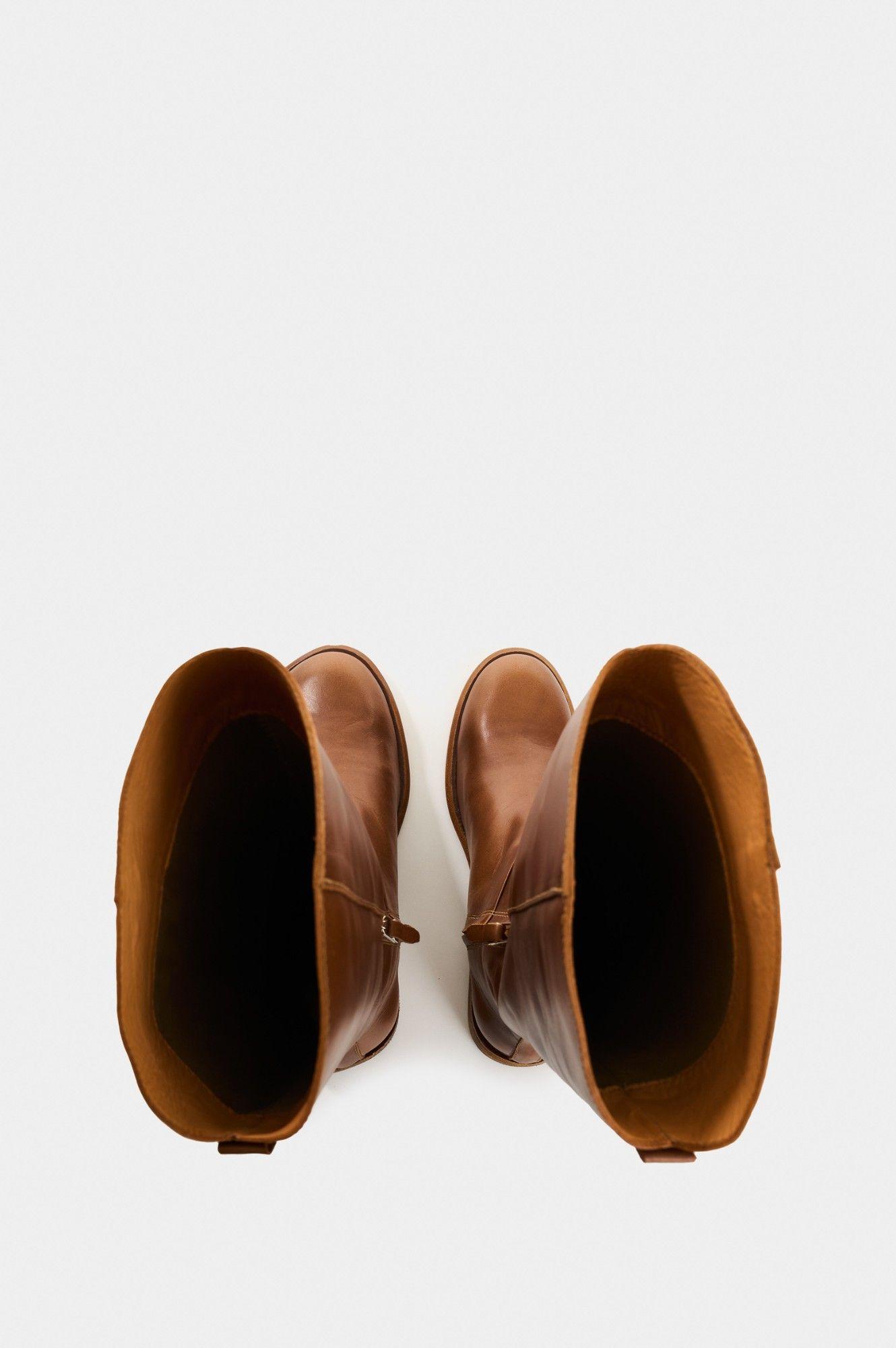 Vélez Botas De Cuero Para Mujer Kalahari Miel-3