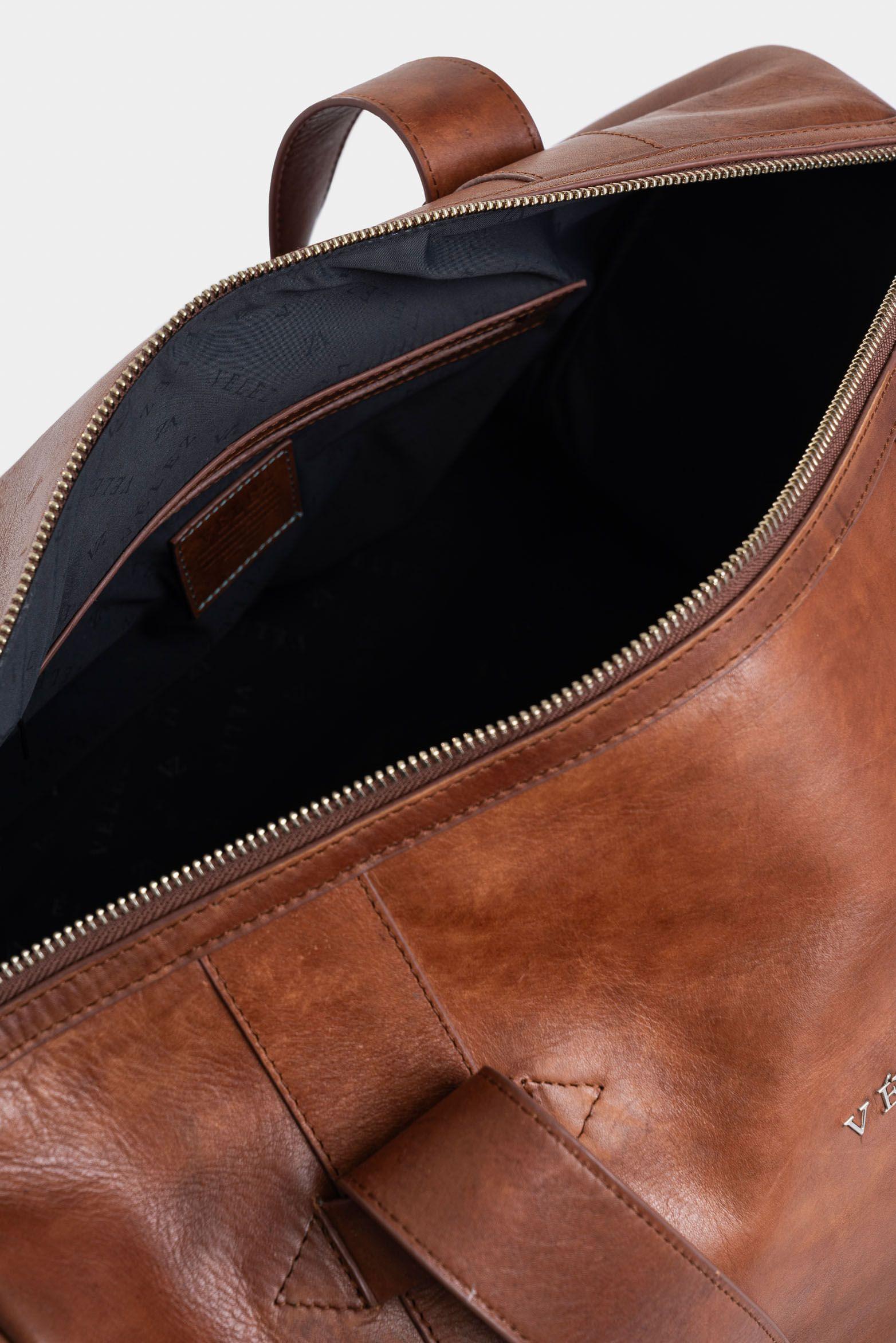 Bowling Esencial 2 de cuero para hombre efecto envejecido miel-4