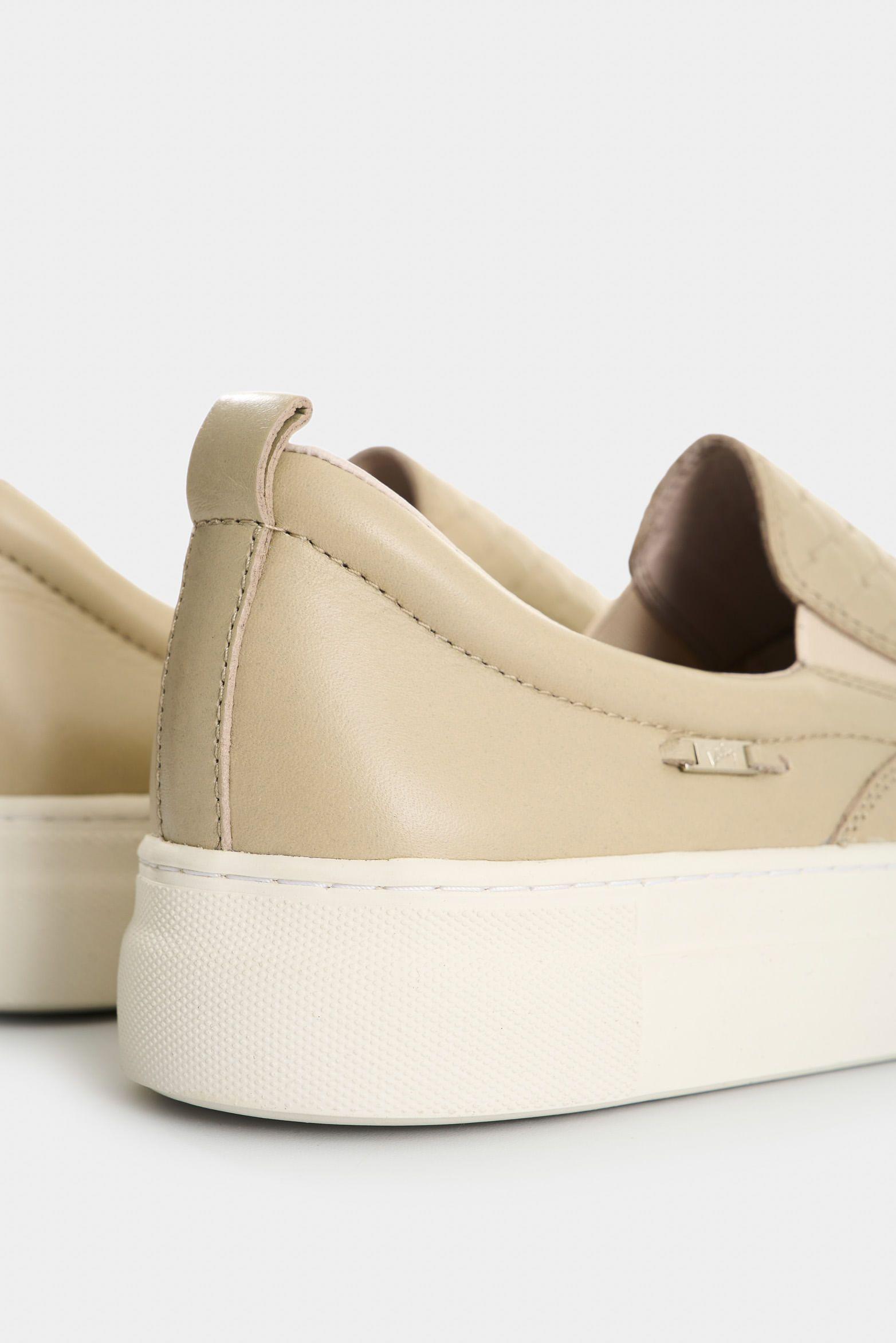 Vélez Mocasines De Cuero Grabado Para Mujer Anastasia Arena-4