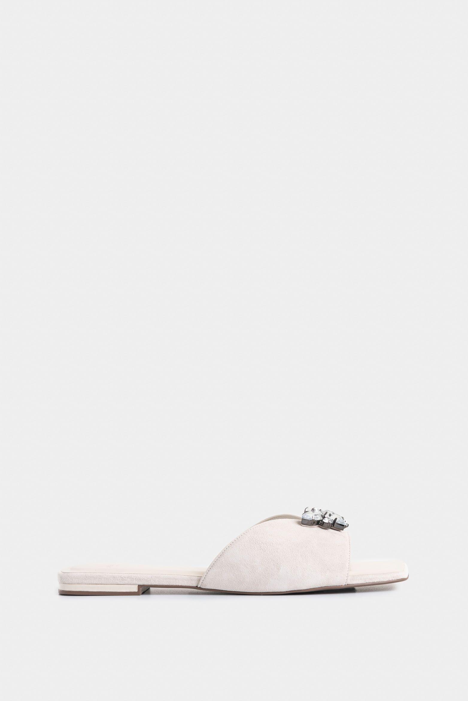 Vélez Sandalia Plana De Cuero Perdita Blanco-0