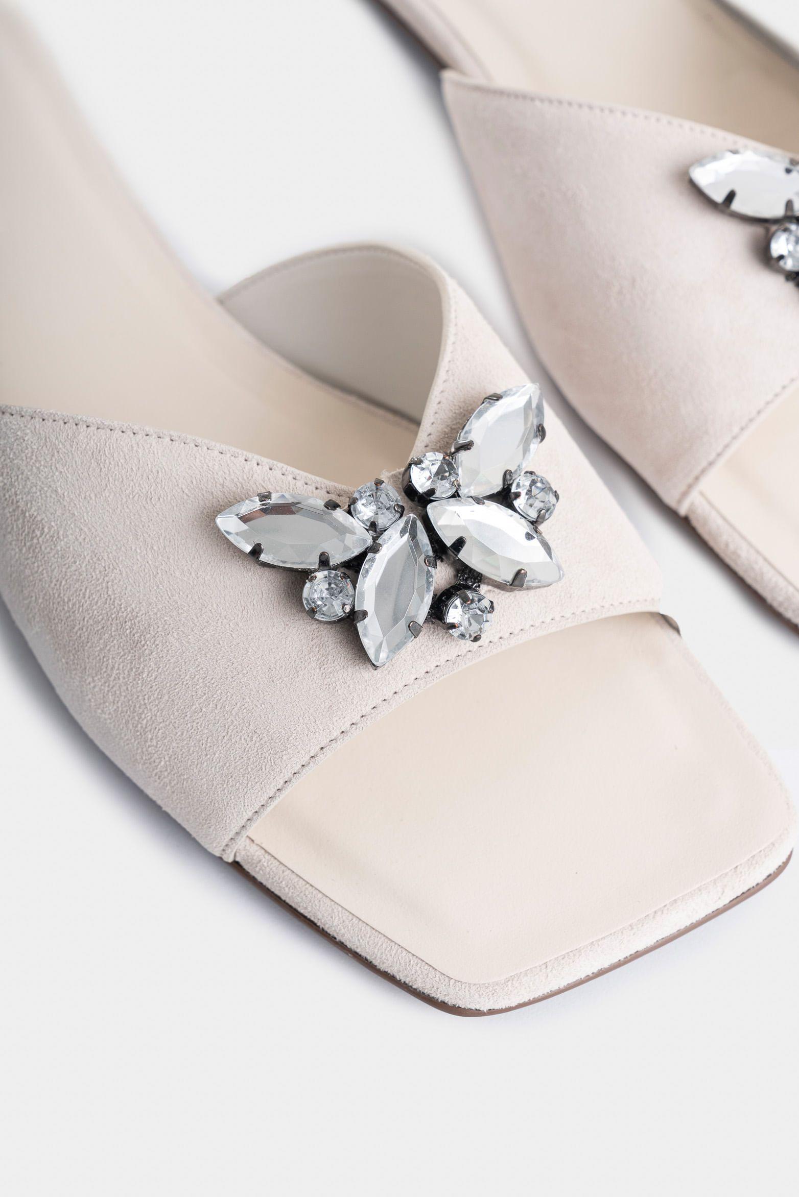 Vélez Sandalia Plana De Cuero Perdita Blanco-4