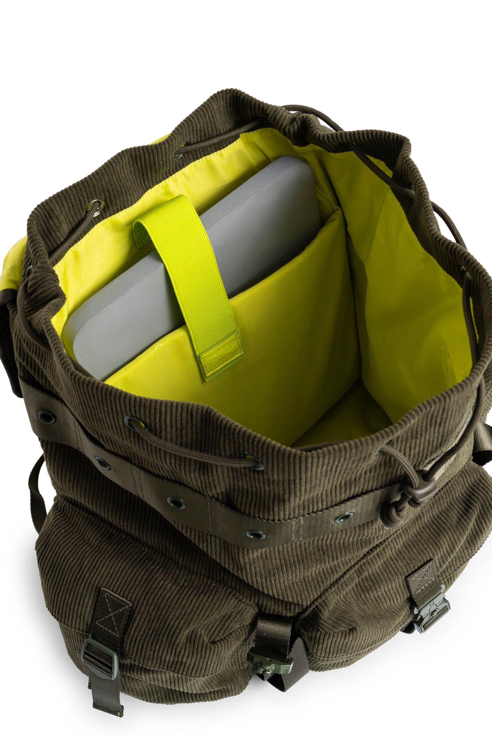 Morral Climb 2.0 en corduroy para hombre Fly Up verde oliva-4