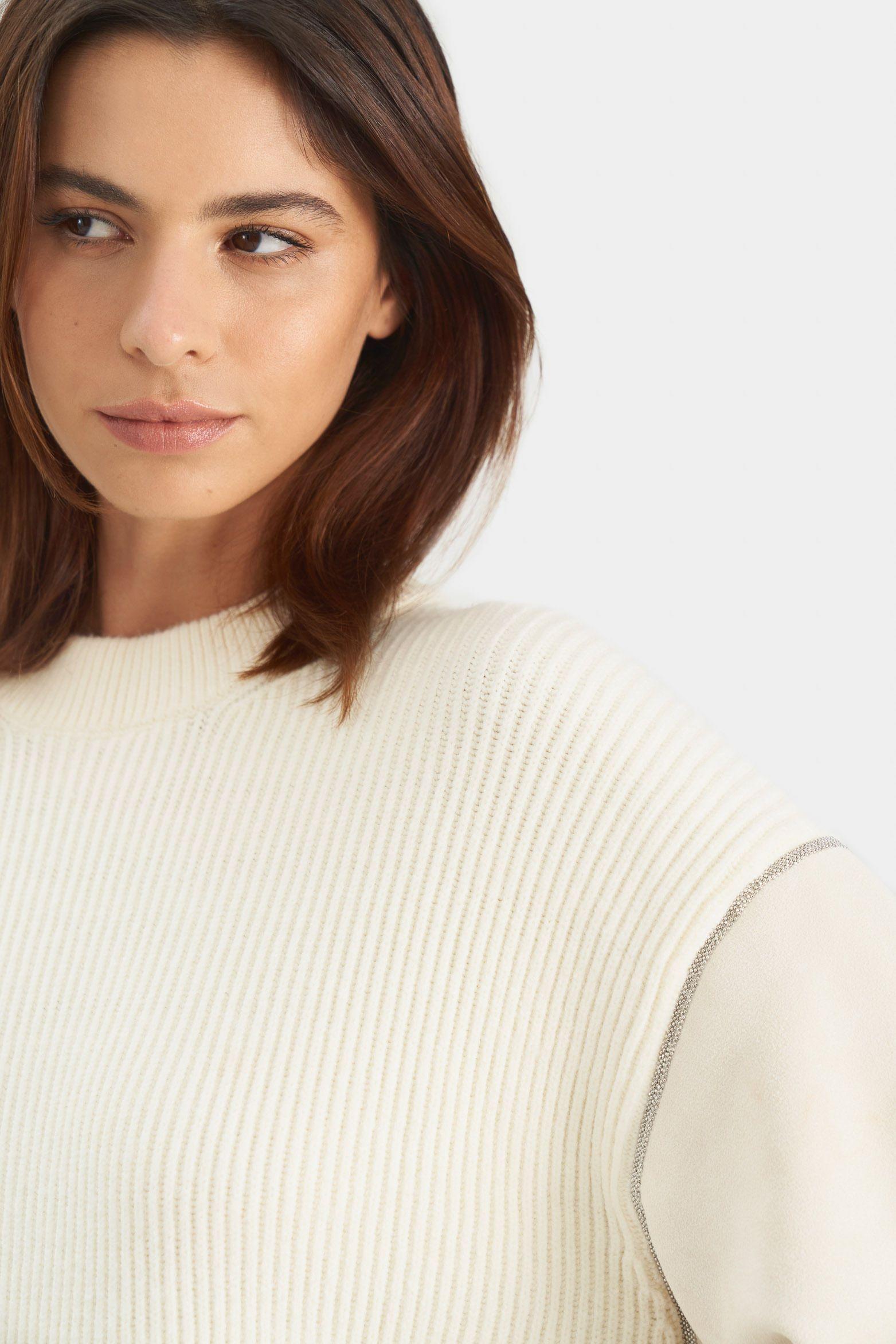 Vélez Sweater Sahara Tejido Mujer Fit Oversized Crema-1