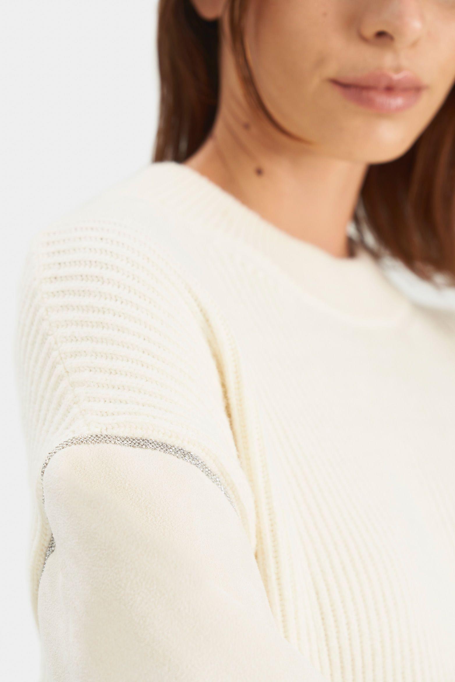 Vélez Sweater Sahara Tejido Mujer Fit Oversized Crema-3