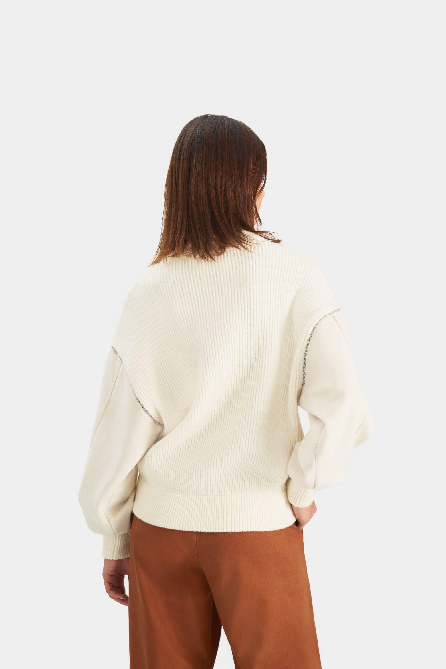 Vélez Sweater Sahara Tejido Mujer Fit Oversized Crema-4