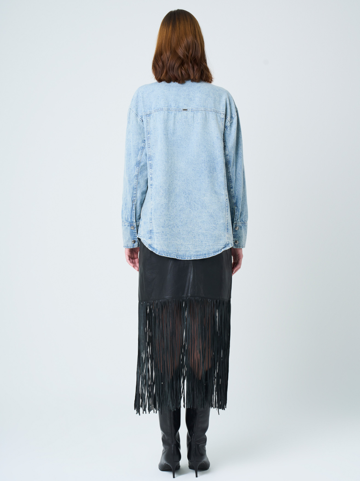 Vélez Camisa Perseus Para Mujer Oversized Azul Claro-2