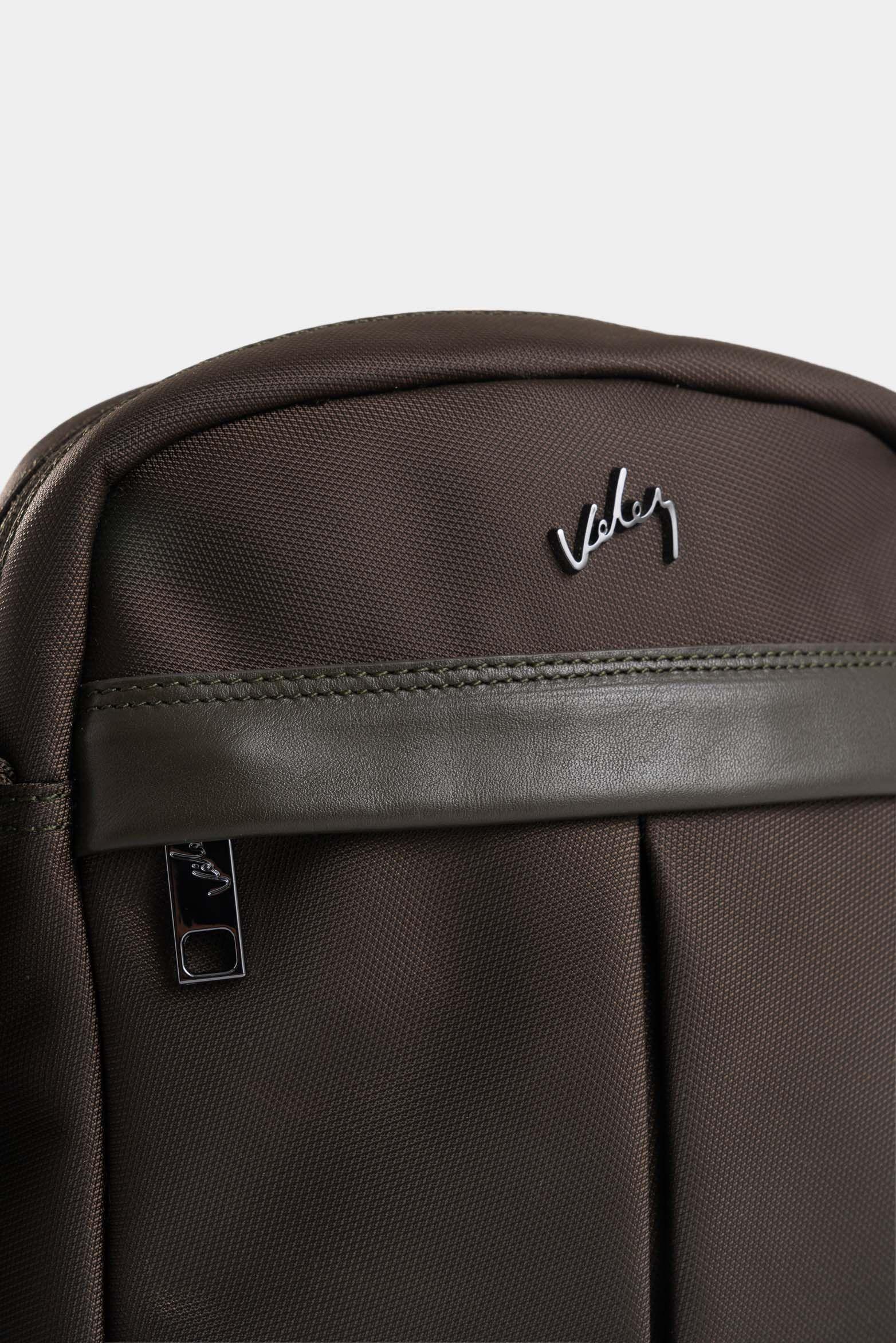 Manos libres Harrington de lona y cuero para hombre casual Verde Oliva-3
