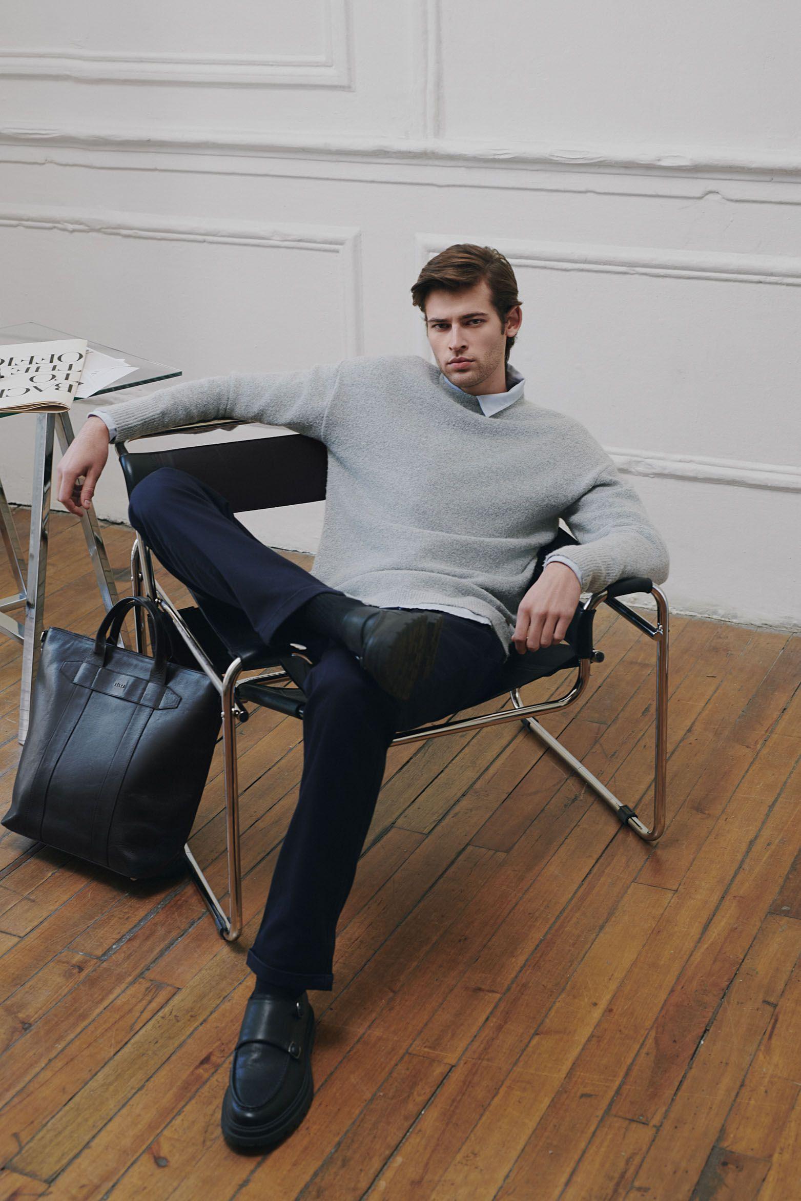 Vélez Sweater Sika Tejido Para Hombre  Gris-5