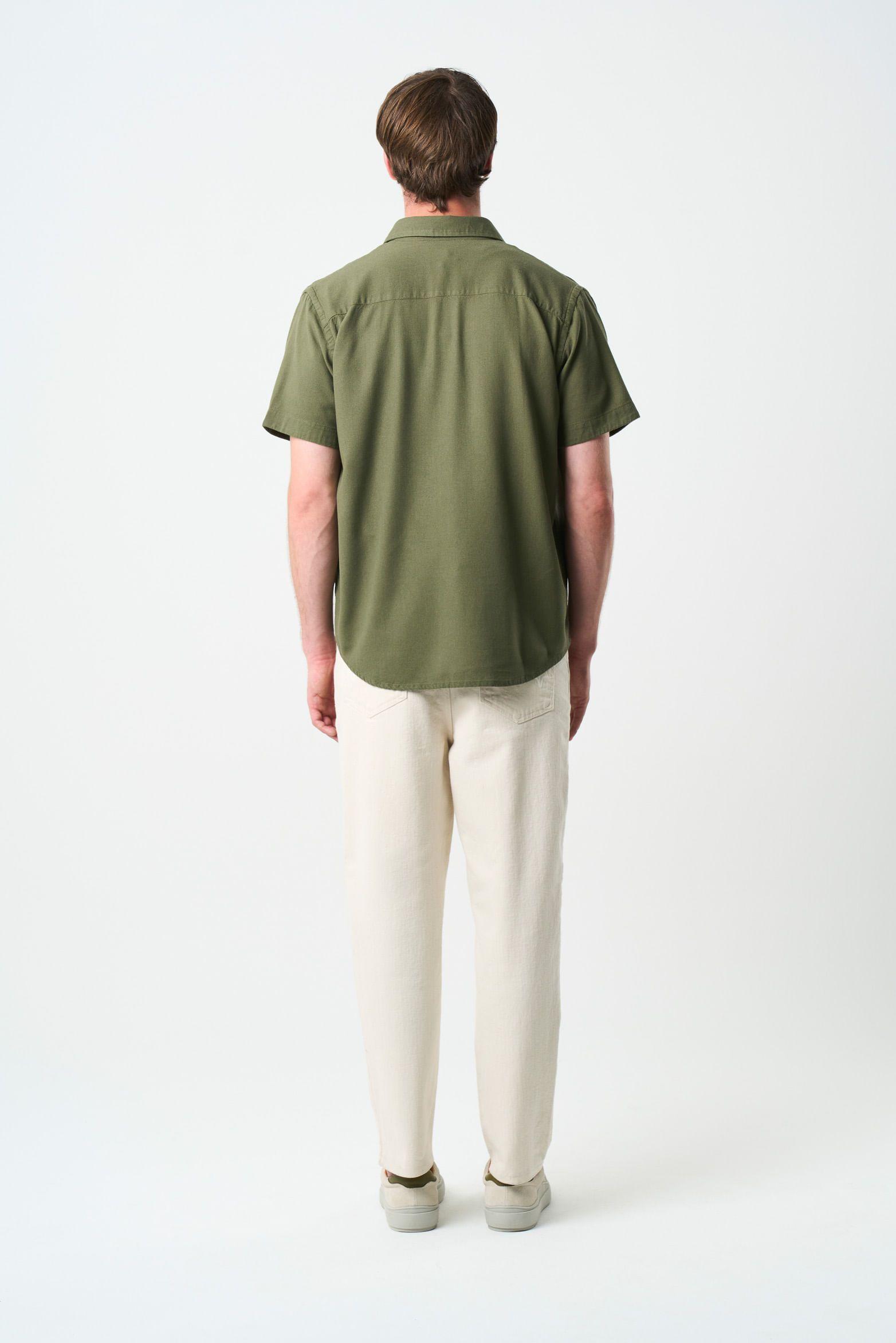 Vélez Camisa Manga Corta Semifit Hombre Sevilla Verde Oliva-2