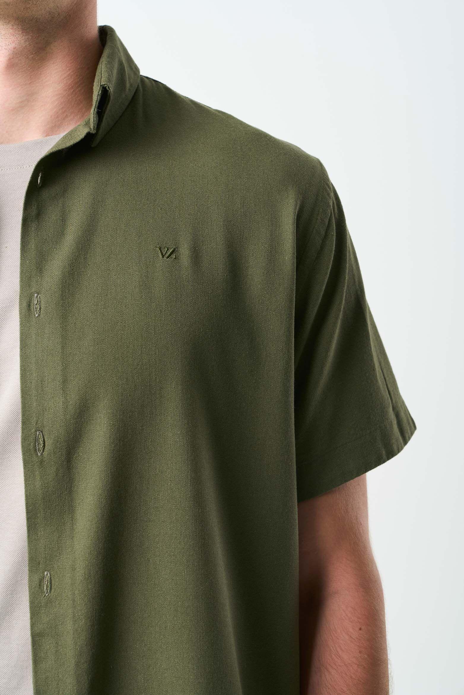 Vélez Camisa Manga Corta Semifit Hombre Sevilla Verde Oliva-5