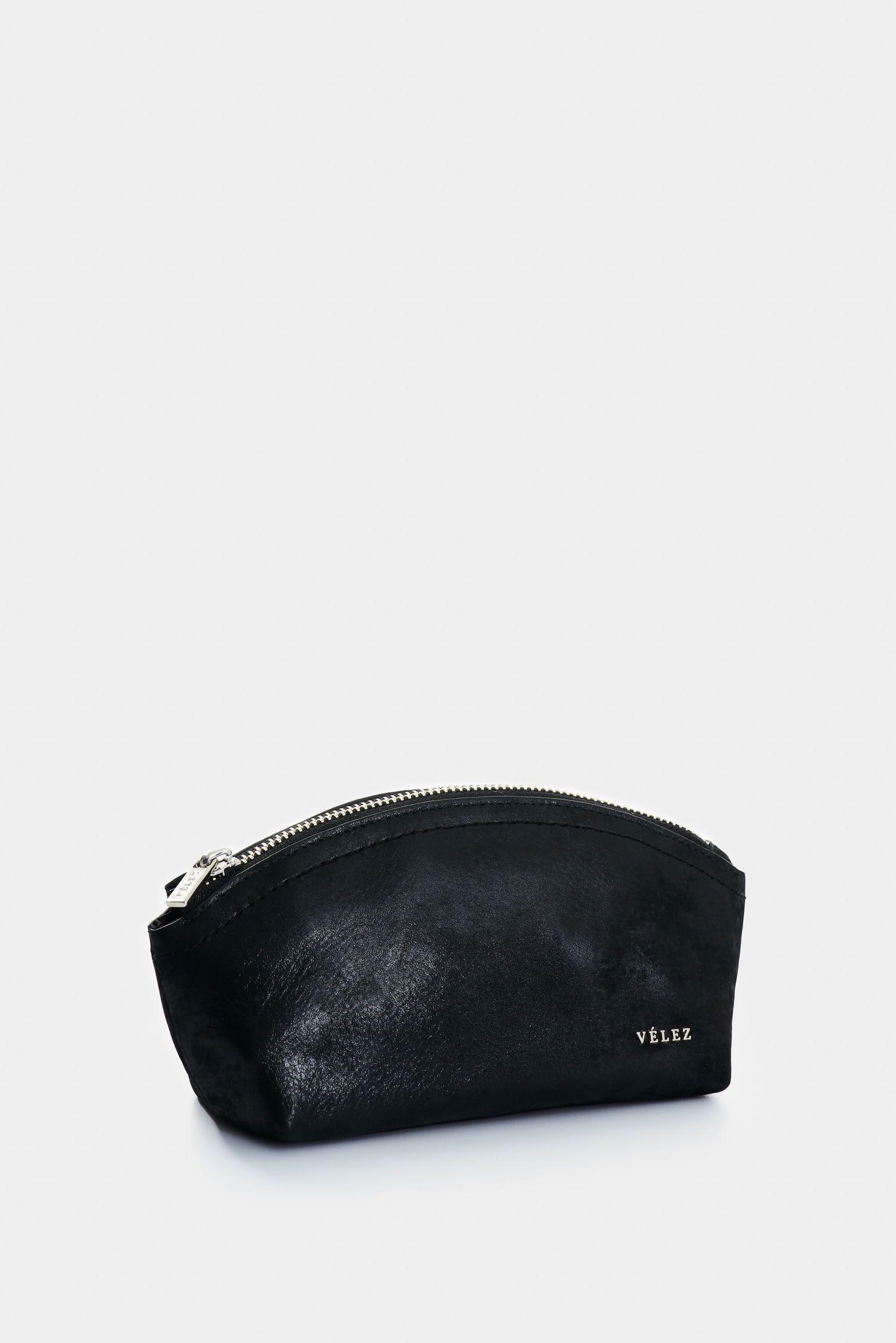 Vélez Cosmetiquera De Cuero Para Mujer Romeral Negro-1