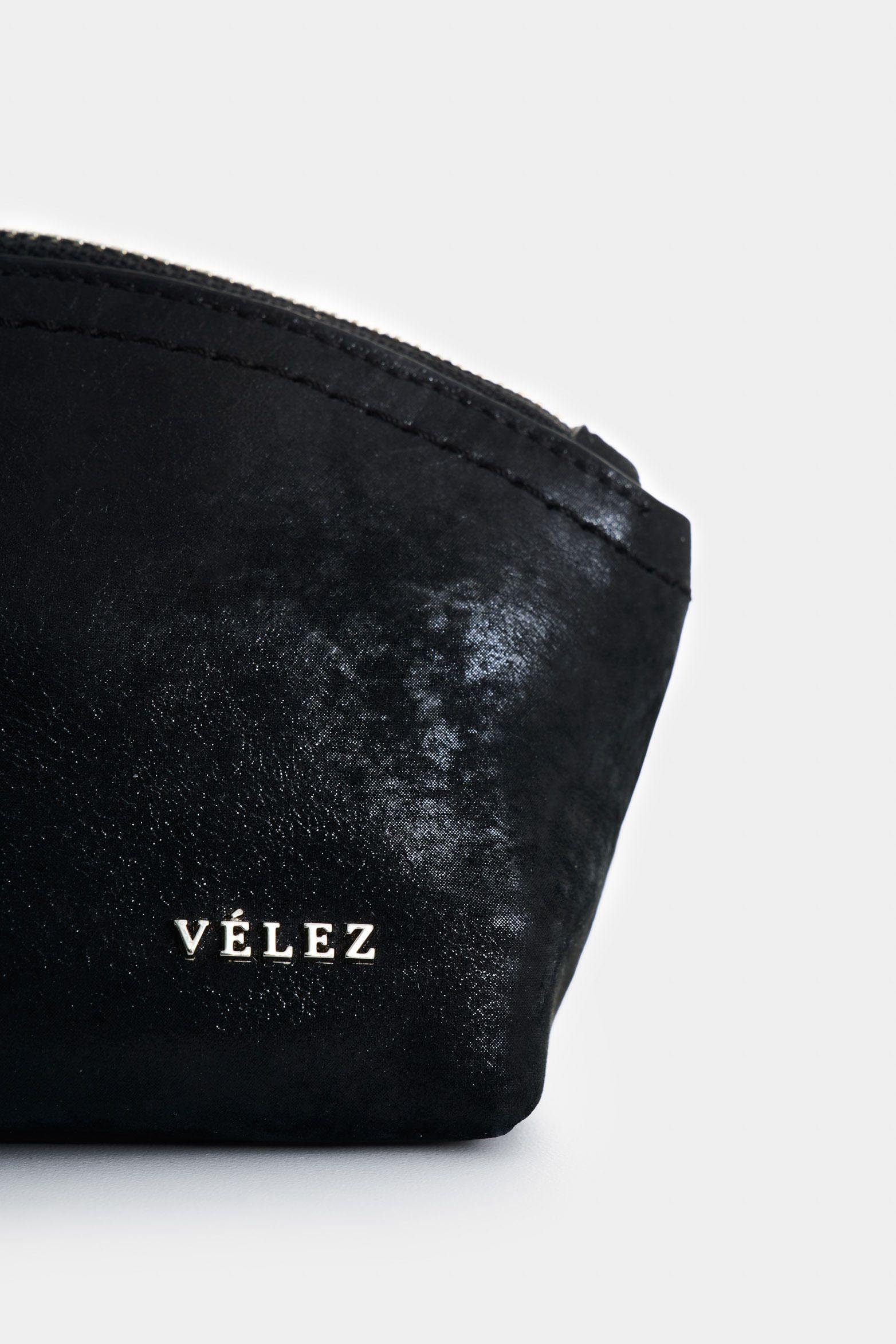 Vélez Cosmetiquera De Cuero Para Mujer Romeral Negro-3