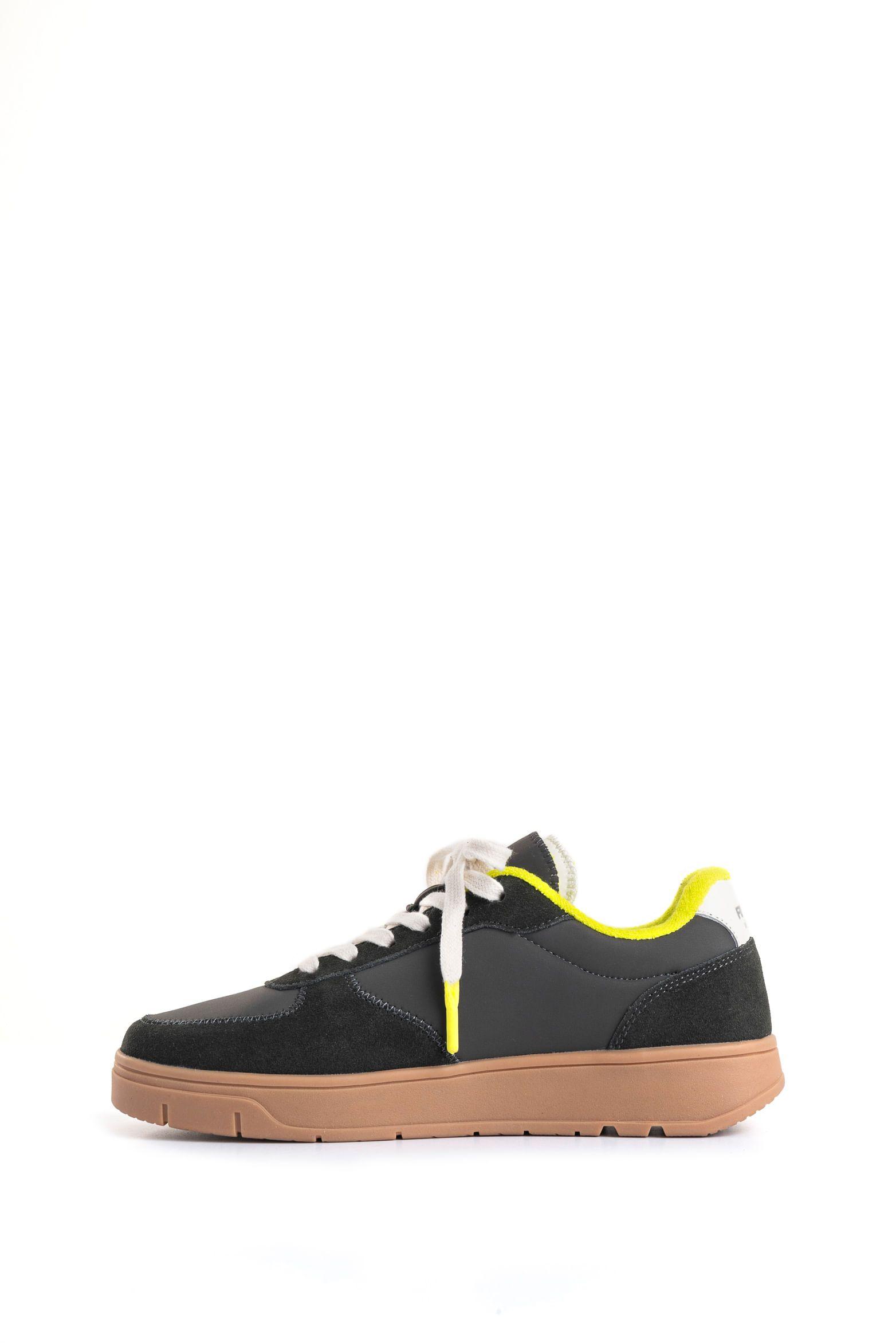 Tenis Fly Up Surfer en textil y cuero para mujer low top gris-1