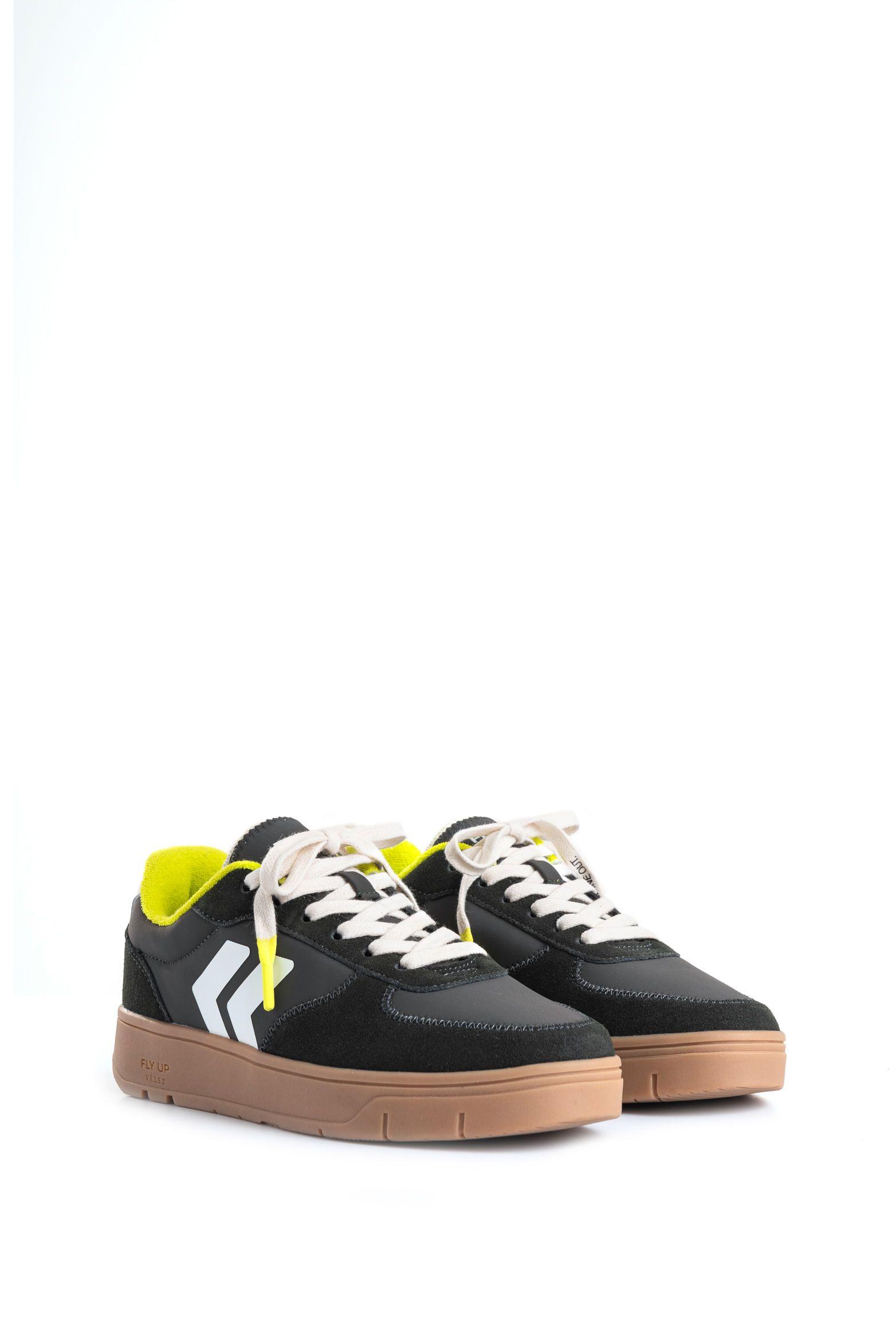 Tenis Fly Up Surfer en textil y cuero para mujer low top gris-2
