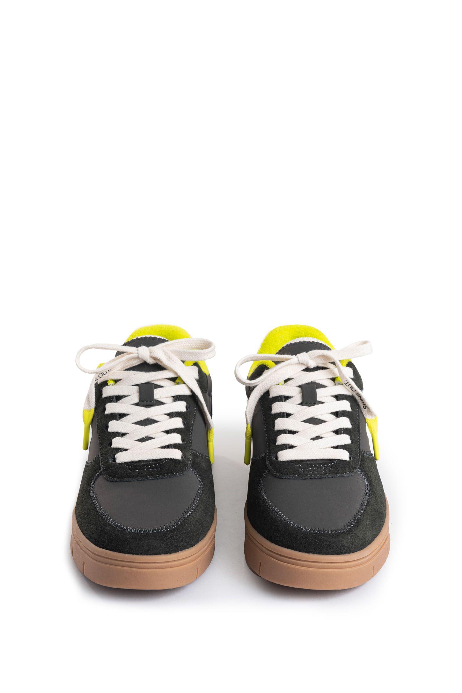 Tenis Fly Up Surfer en textil y cuero para mujer low top gris-5