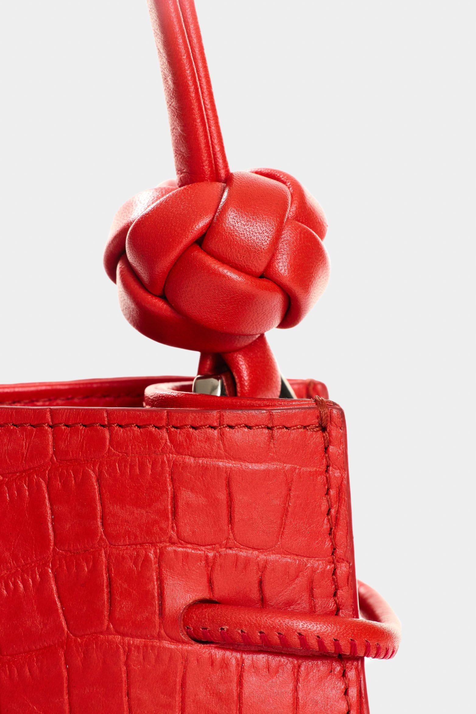 Vélez Manos Libres De Cuero Grabado Para Mujer Aromia Rojo-3