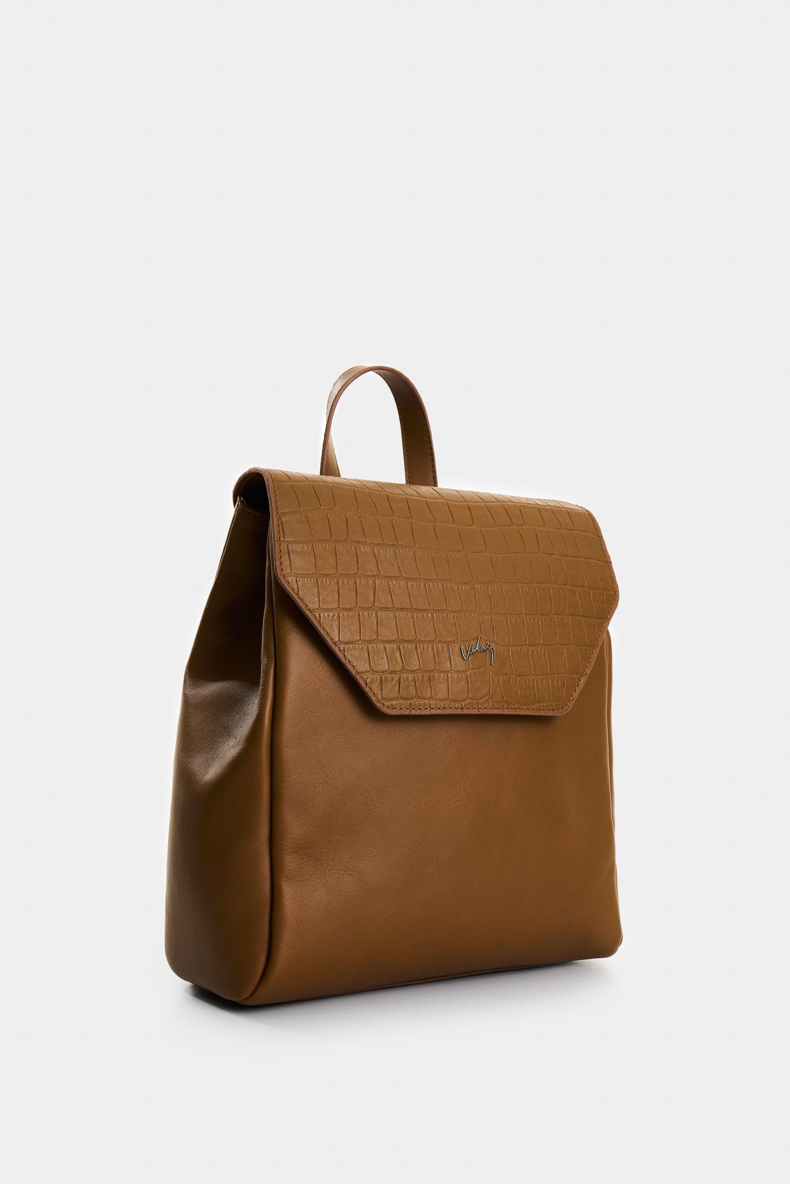 Vélez Morral Rosario De Cuero  Mujer Corte Hexagonal Miel-1