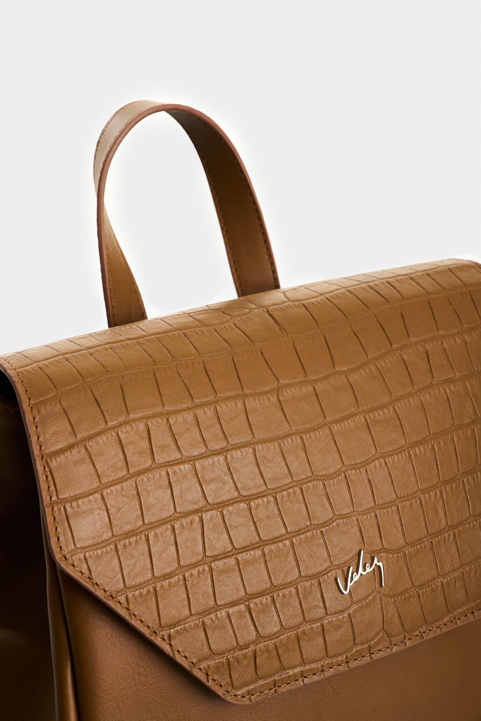 Vélez Morral Rosario De Cuero  Mujer Corte Hexagonal Miel-3