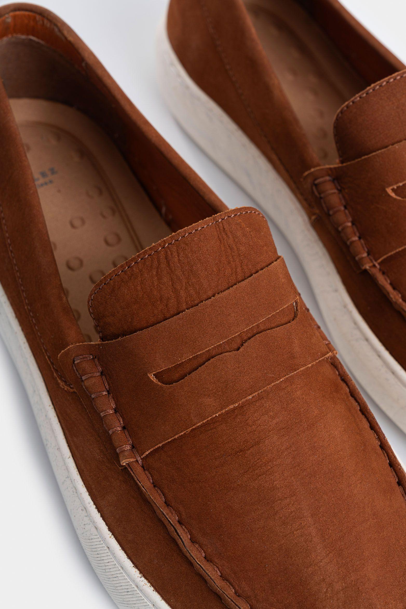 Vélez Mocasín Lyra De Cuero Hombre Efecto Envejecido Miel-4