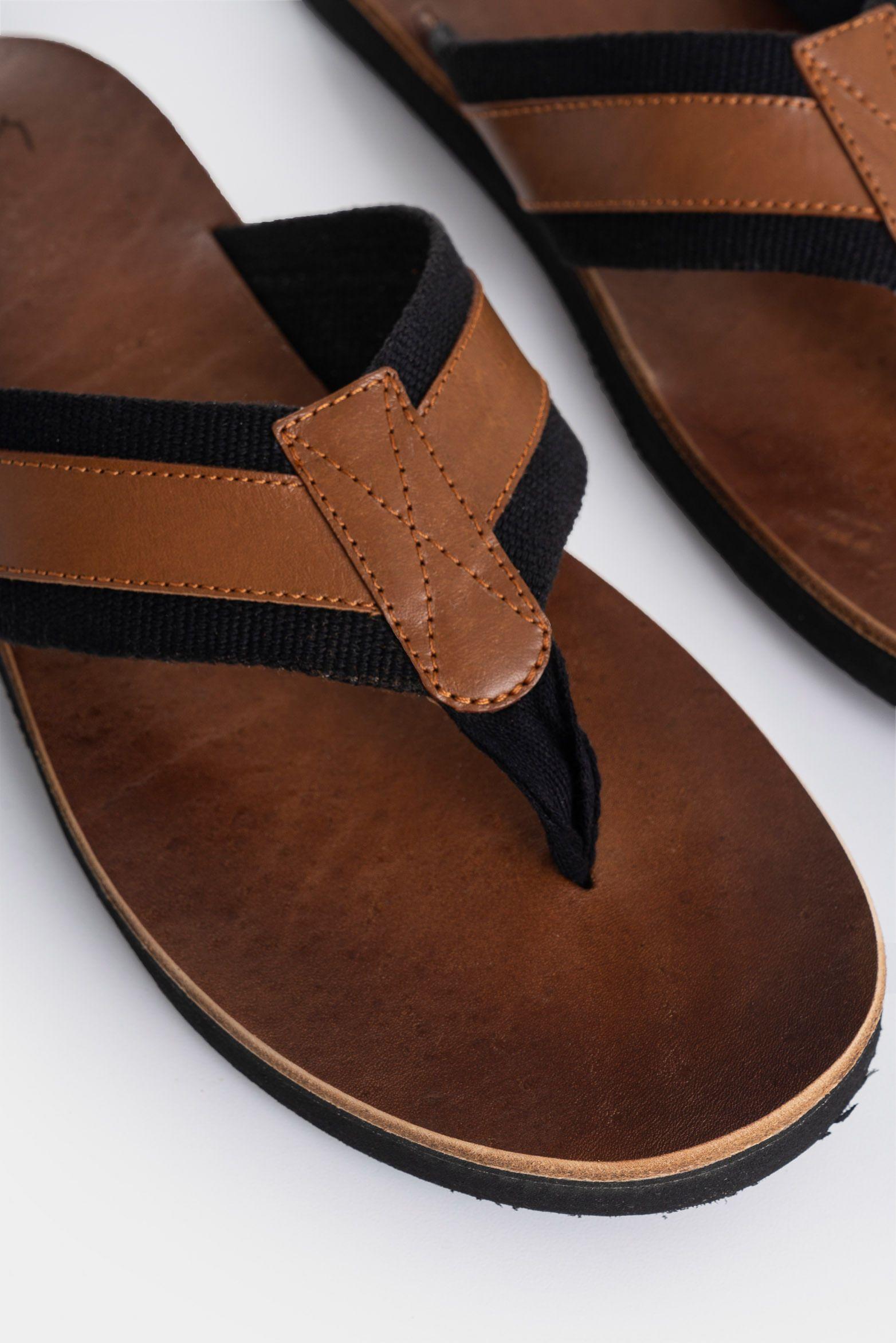 Vélez Sandalia Plana Alfil 2 Cuero Hombre Reata Miel-4