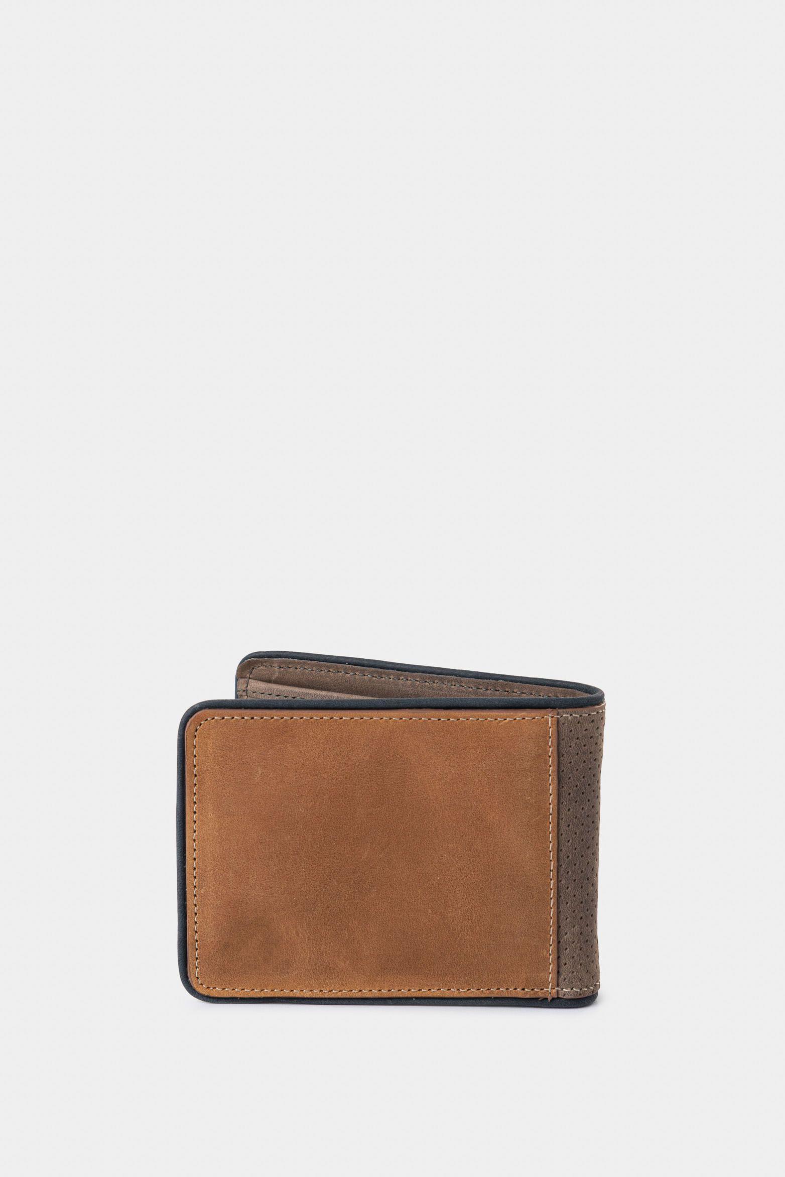 Billetera Lines de cuero contrastes  beige-2