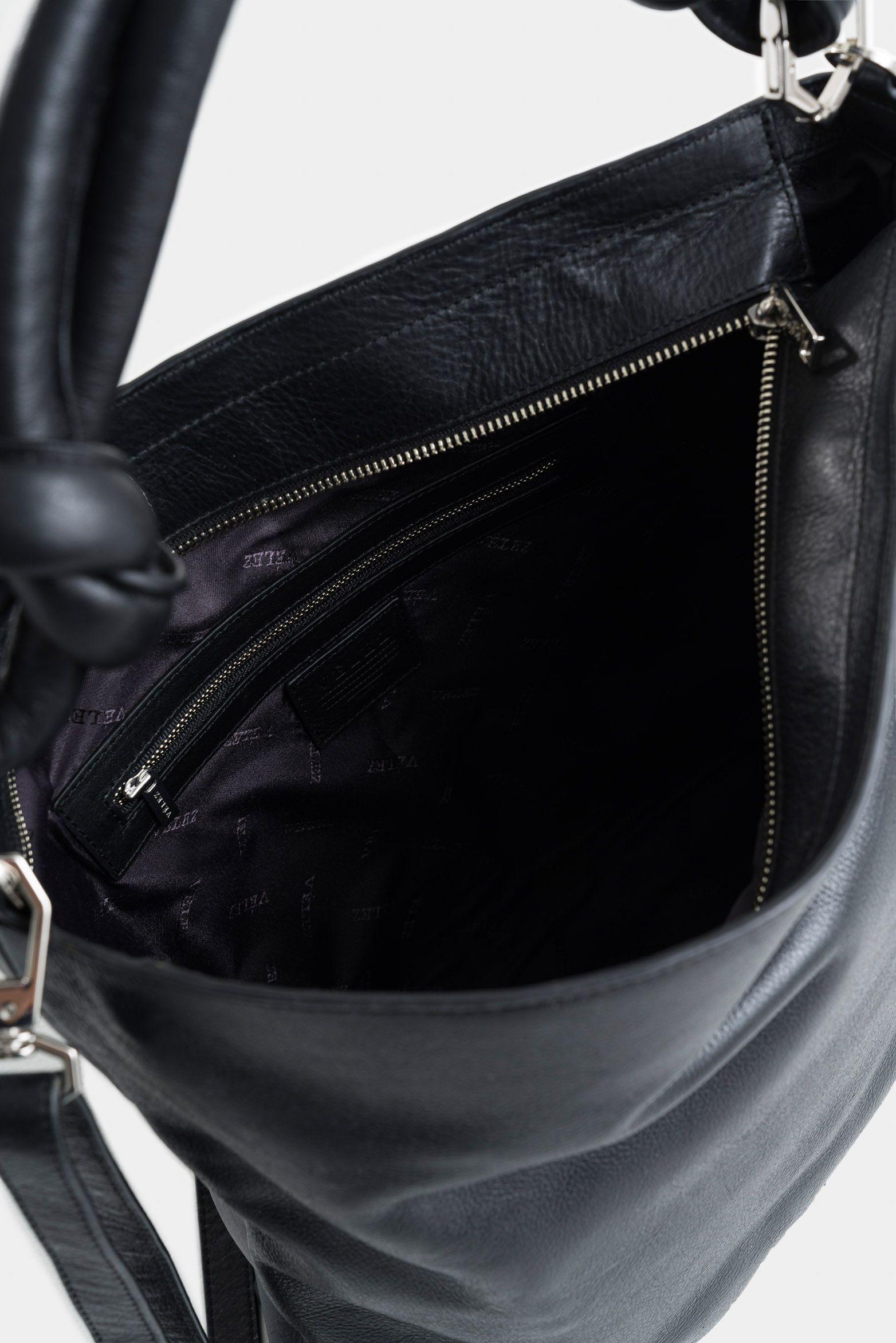 Vélez Shopping Alba De Cuero Mujer Detalle Anudado Negro-4