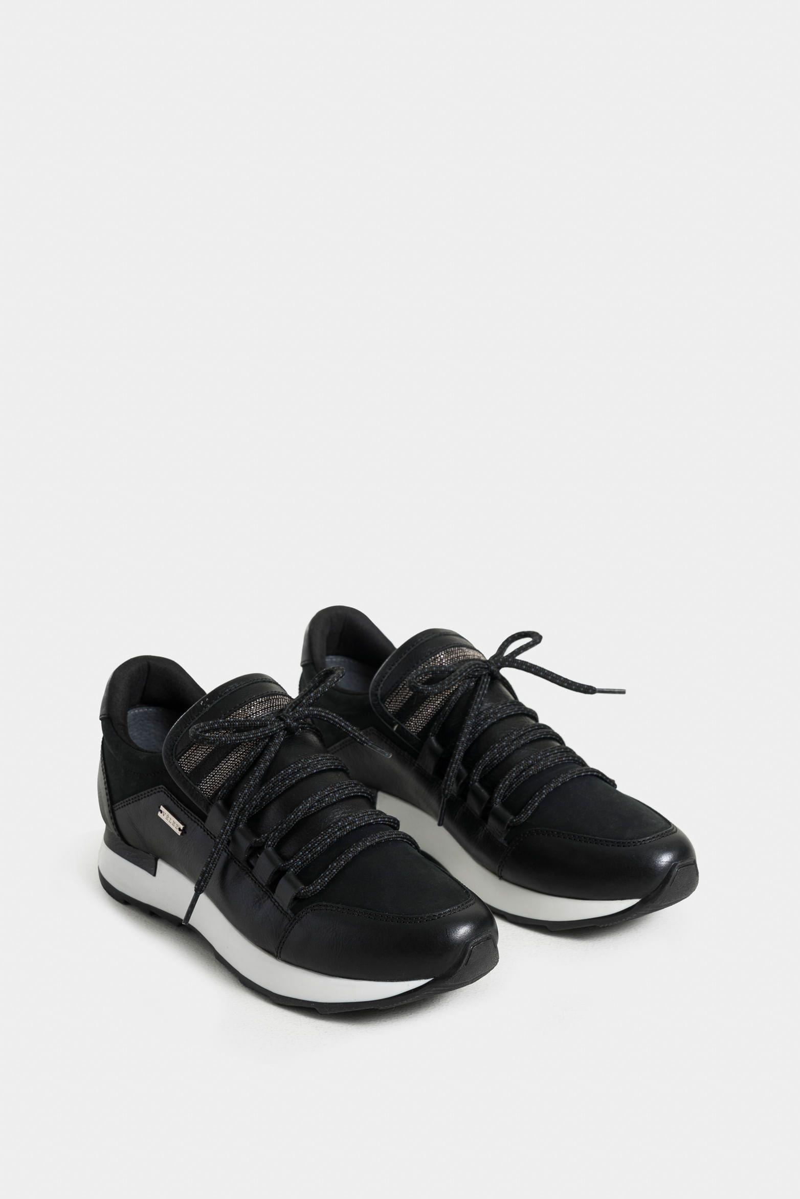 Vélez Zapatos Cordón Napoles 2.0 Cuero Mujer Negro-1