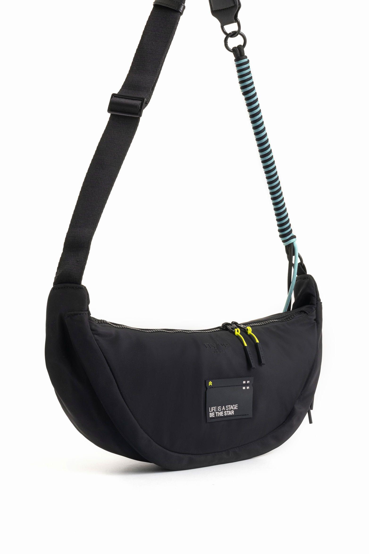 Baguette grande Fly Up Free para mujer detalle  negro-1