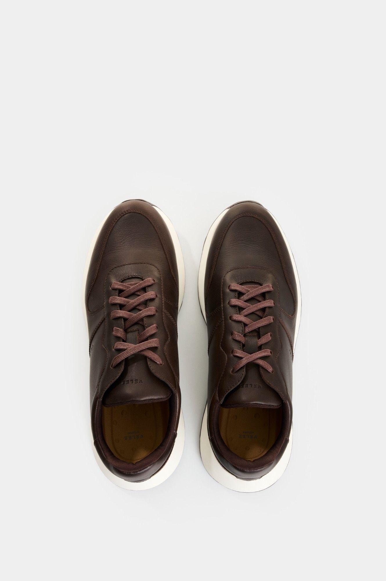 Vélez Zapatilla Tenis Cuero Hombre Cooper 5 Café-3